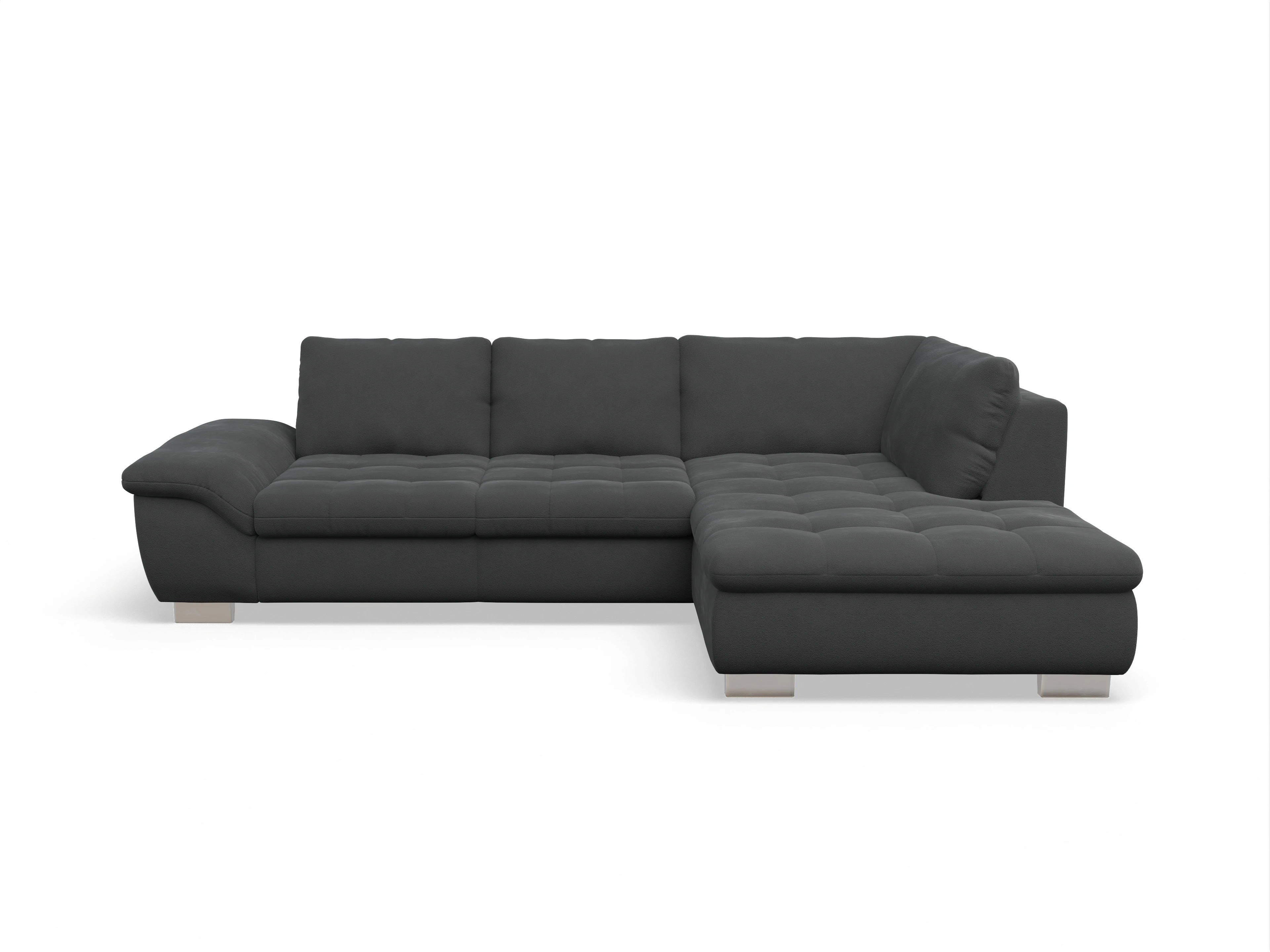 Ansicht des Produktes SC Smart 1007 Ecksofa rechts Abschluss offen in Stoff Schwarz