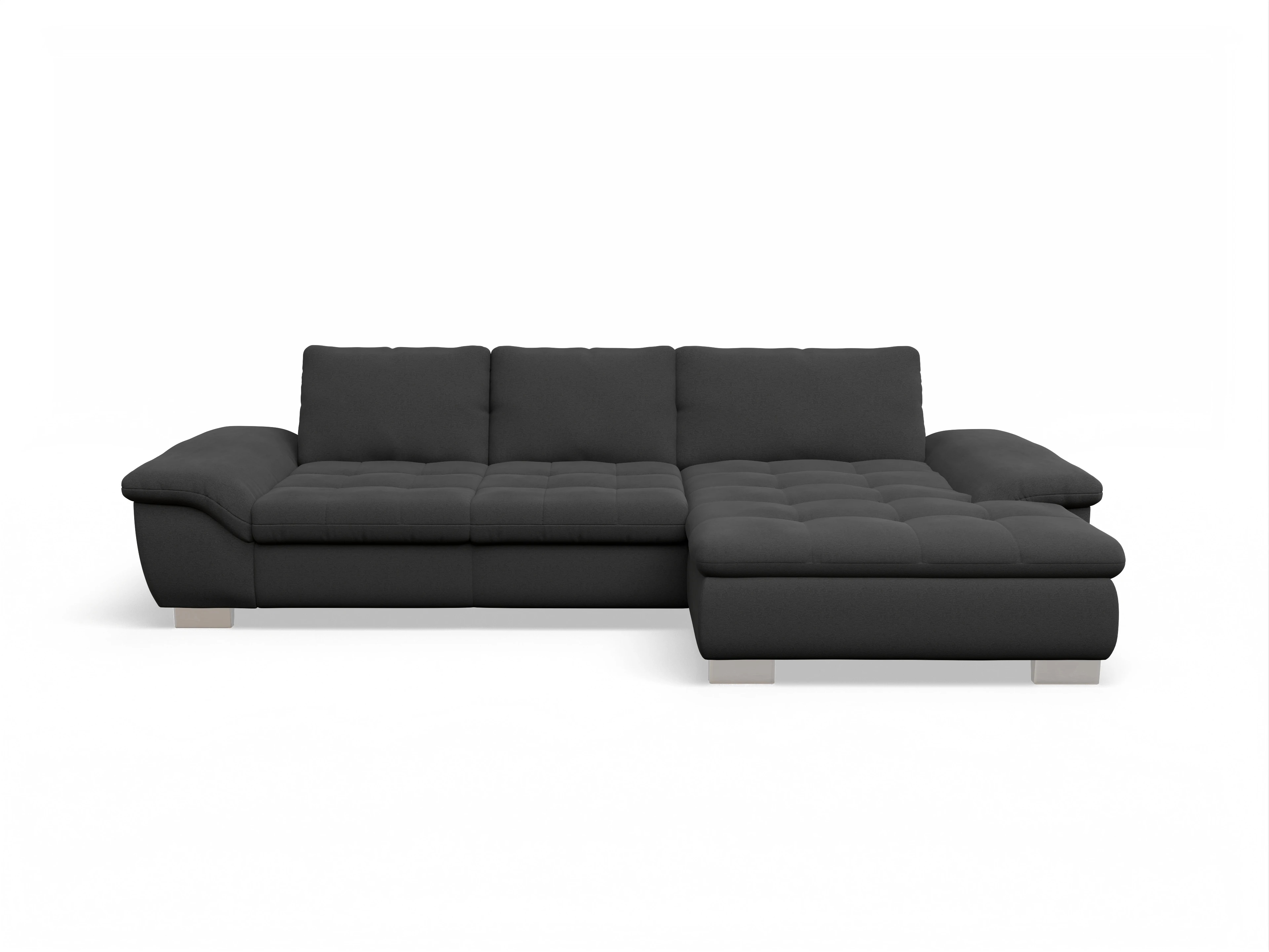 Ansicht des Produktes SC Smart 1007 Ecksofa rechts Abschluss offen in Stoff Grau