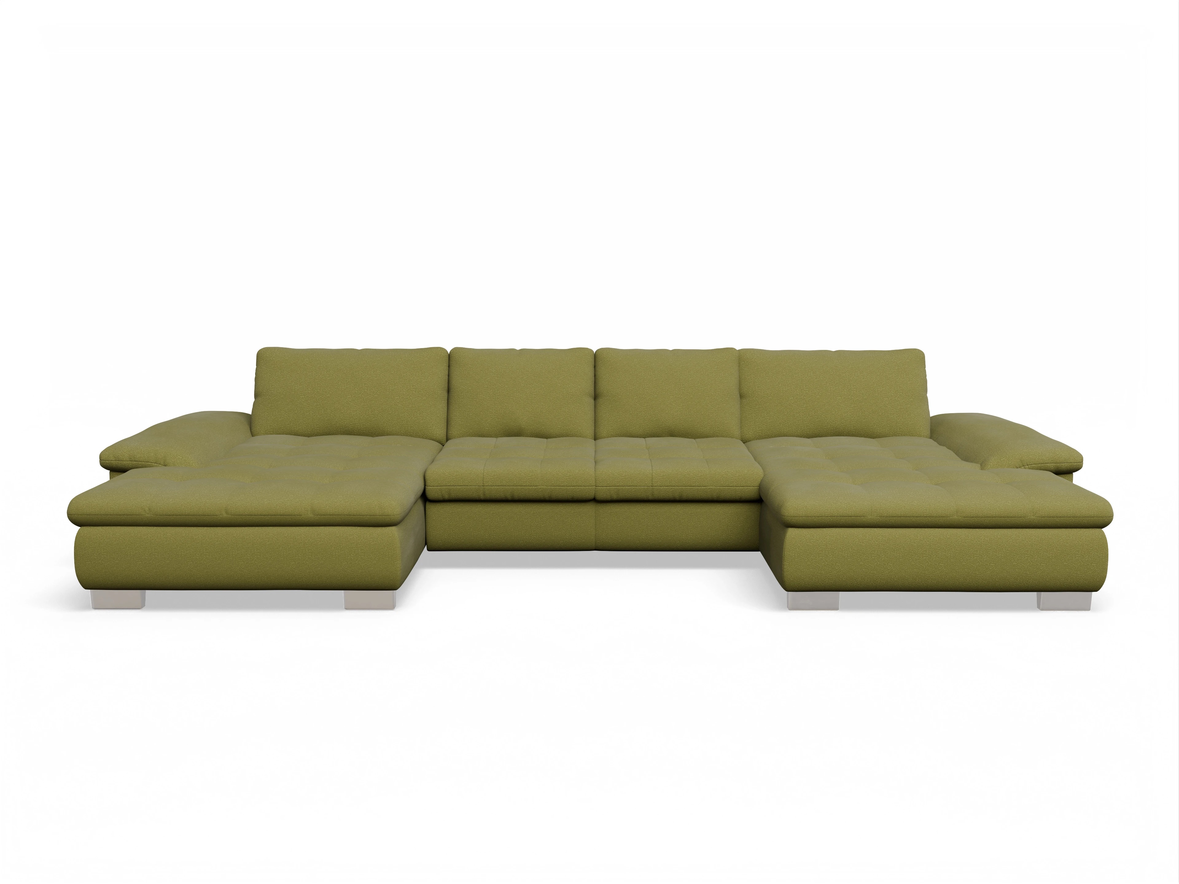 Ansicht des Produktes SC Smart 1007 Wohnlandschaft offen beidseitig in Stoff Grün