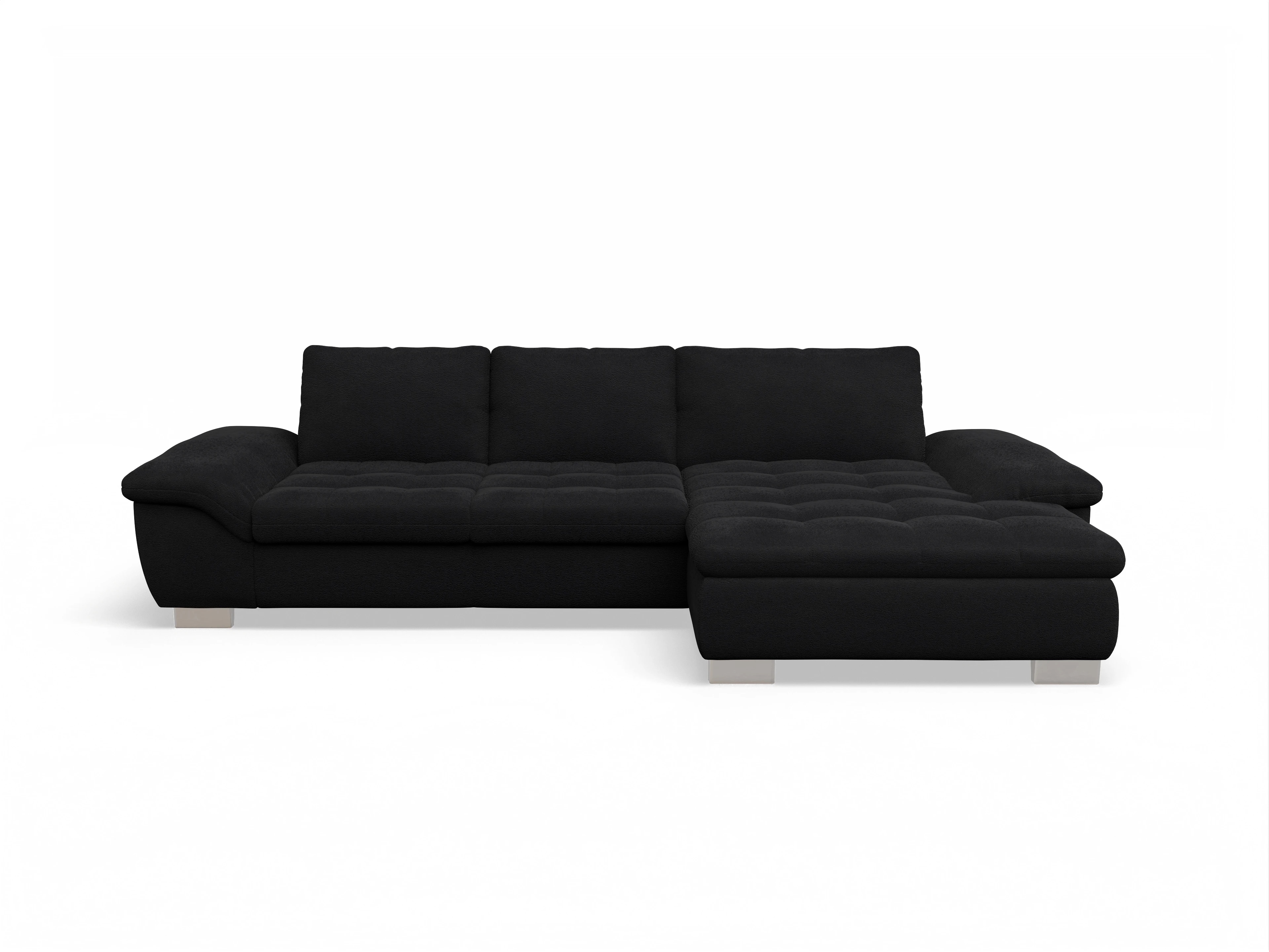 Ansicht des Produktes SC Smart 1007 Ecksofa rechts Abschluss offen in Stoff Schwarz