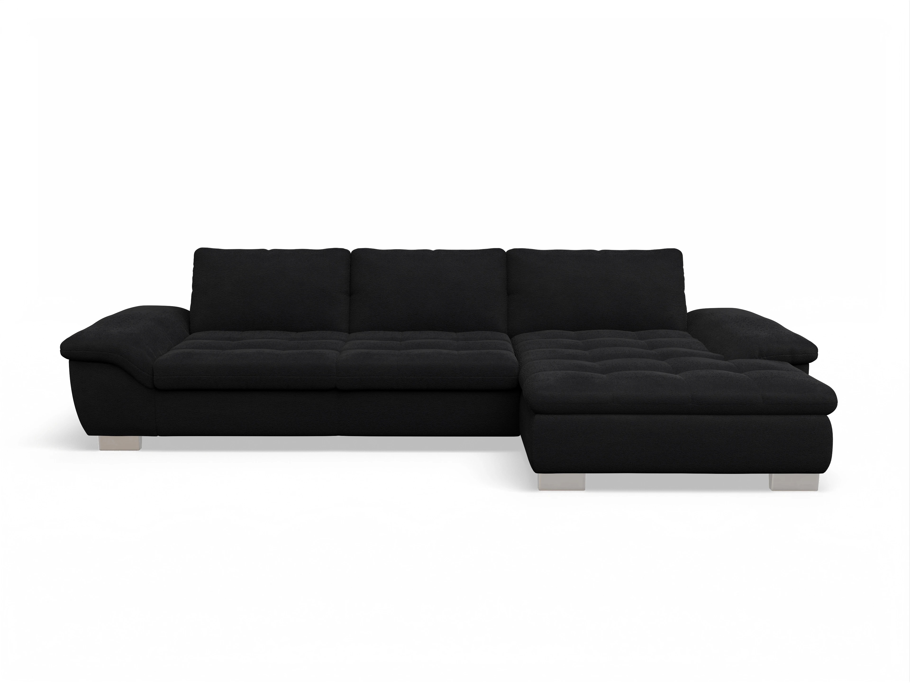 Ansicht des Produktes SC Smart 1007 Ecksofa rechts Abschluss offen in Stoff Schwarz