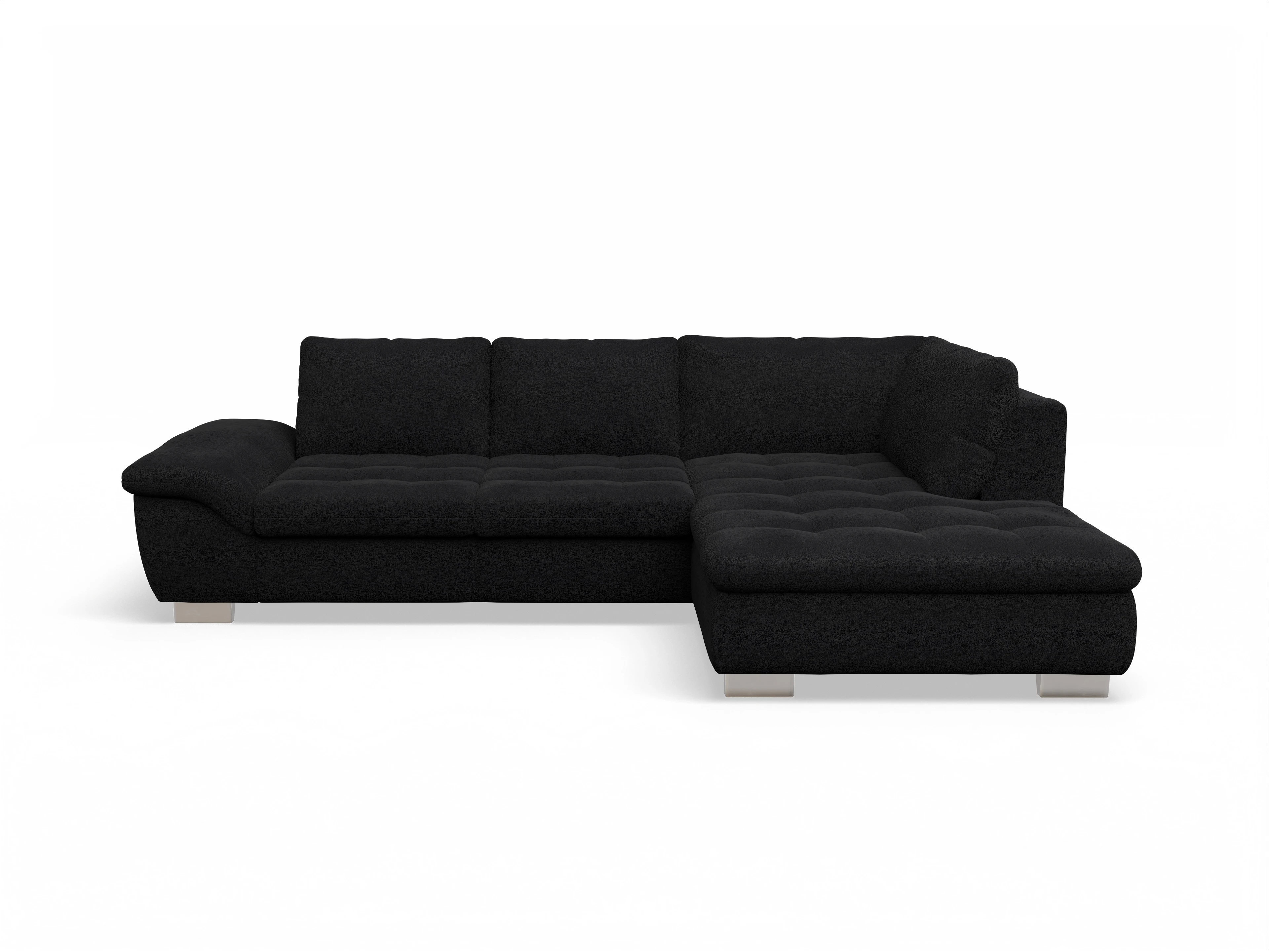 Ansicht des Produktes SC Smart 1007 Ecksofa rechts Abschluss offen in Stoff Schwarz