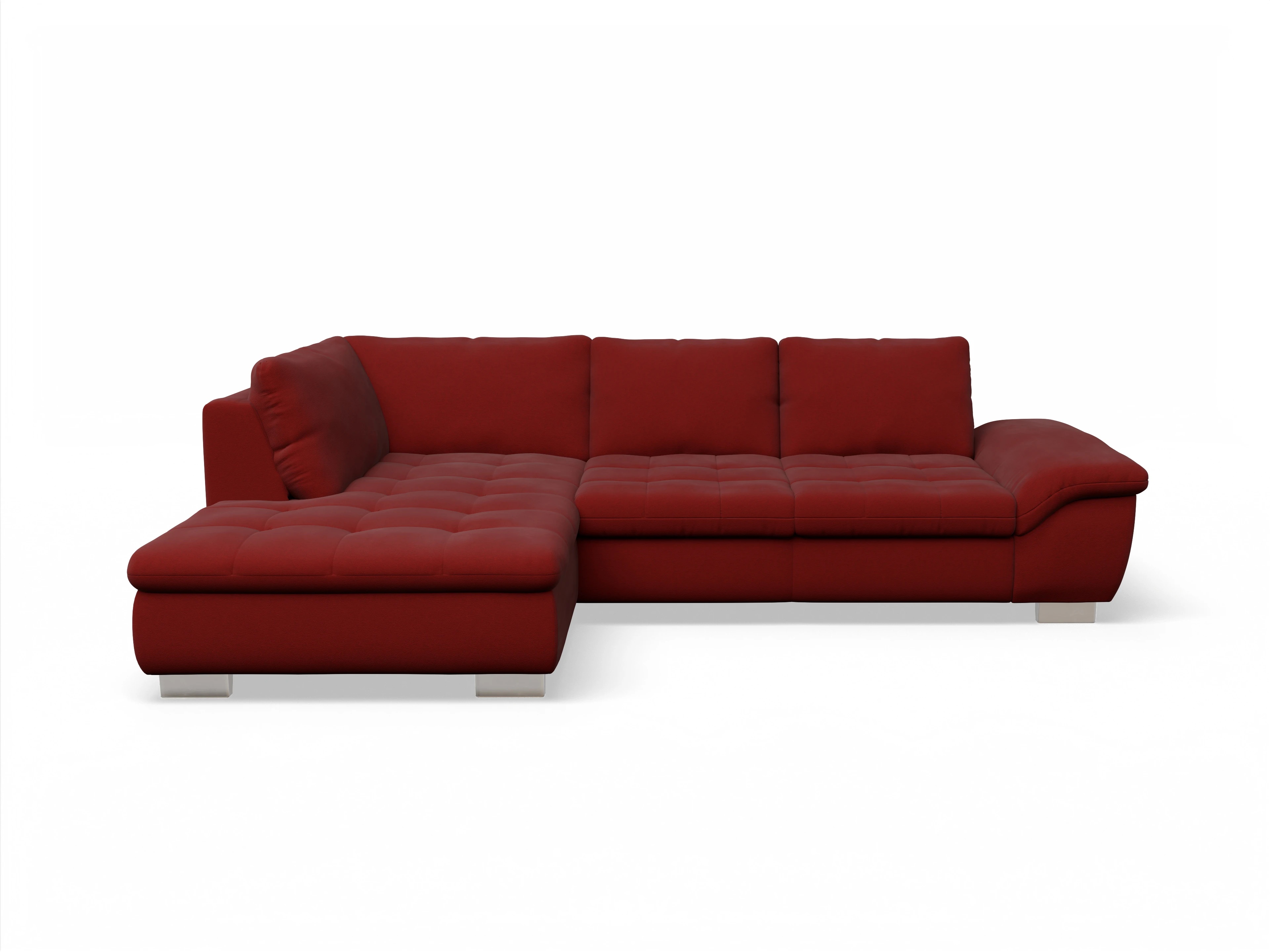 Ansicht des Produktes SC Smart 1007 Ecksofa links Abschluss offen in Stoff Rot