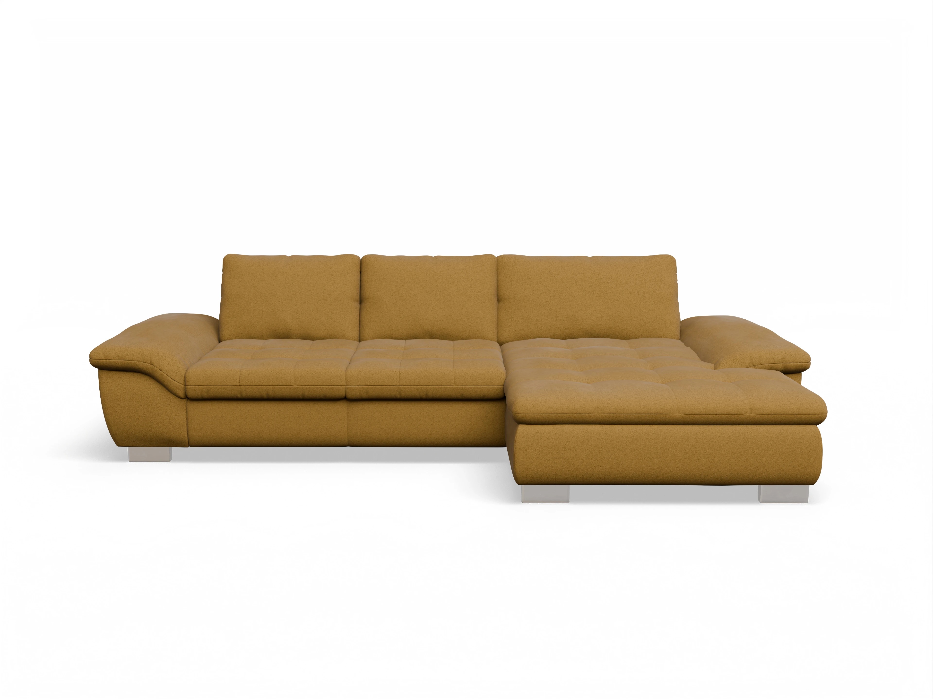 Ansicht des Produktes SC Smart 1007 Ecksofa rechts Abschluss offen in Stoff Gelb