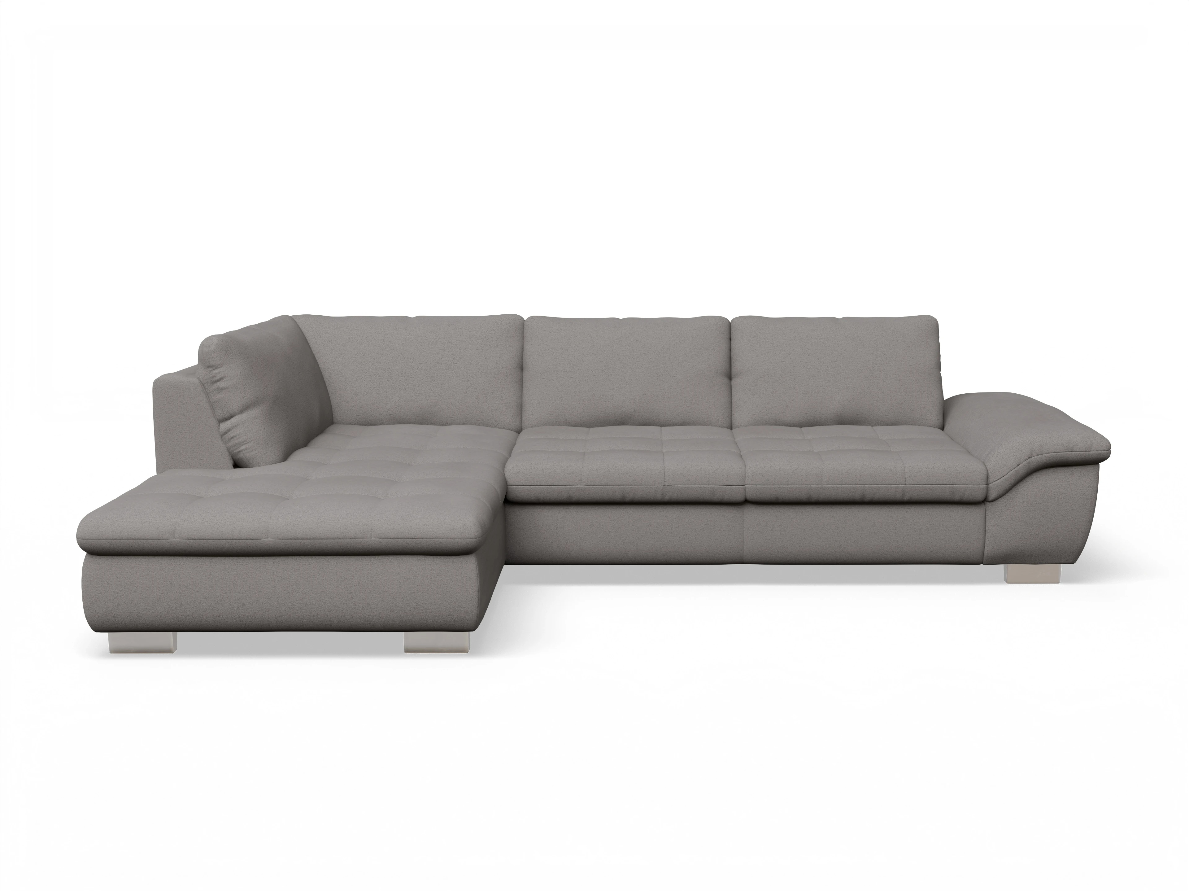 Ansicht des Produktes SC Smart 1007 Ecksofa links Abschluss offen in Stoff Grau