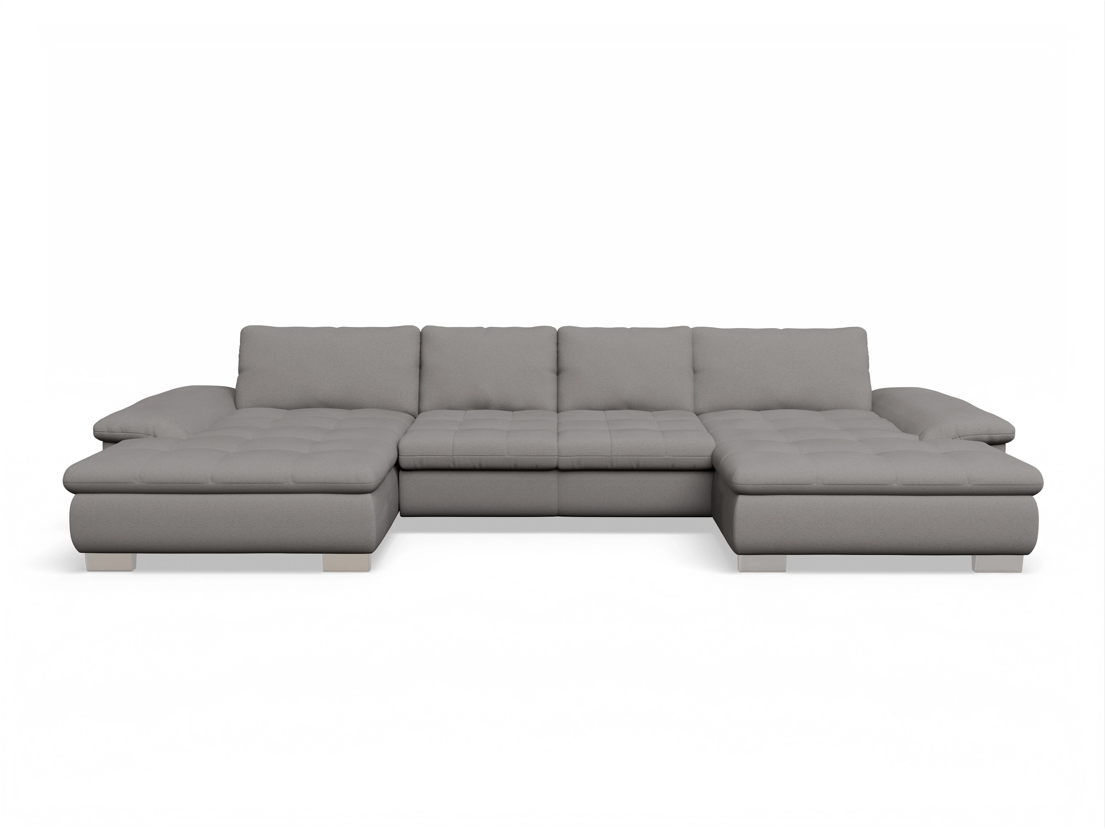 Ansicht des Produktes SC Smart 1007 Wohnlandschaft offen beidseitig in Stoff Grau