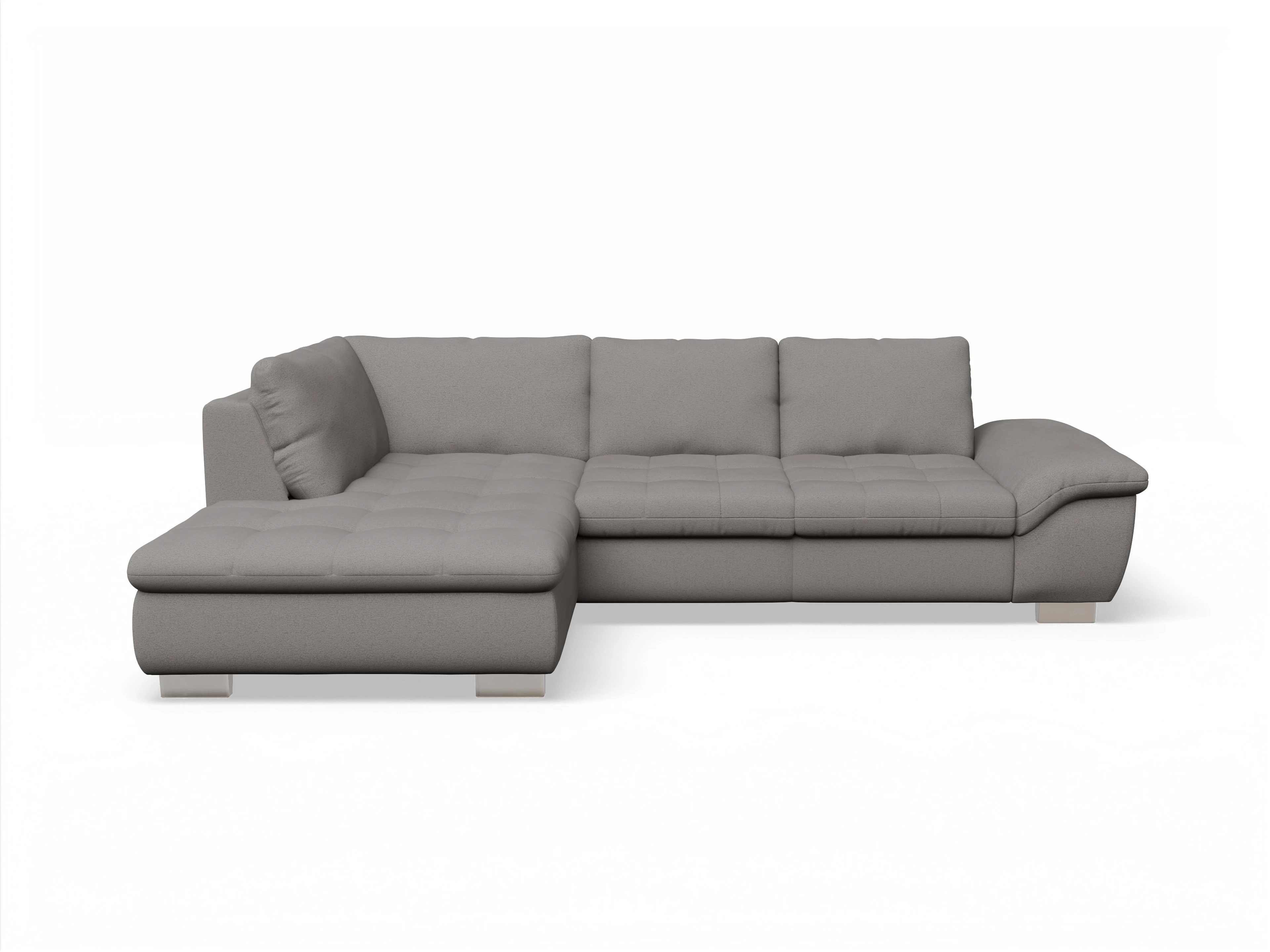 Ansicht des Produktes SC Smart 1007 Ecksofa links Abschluss offen in Stoff Grau