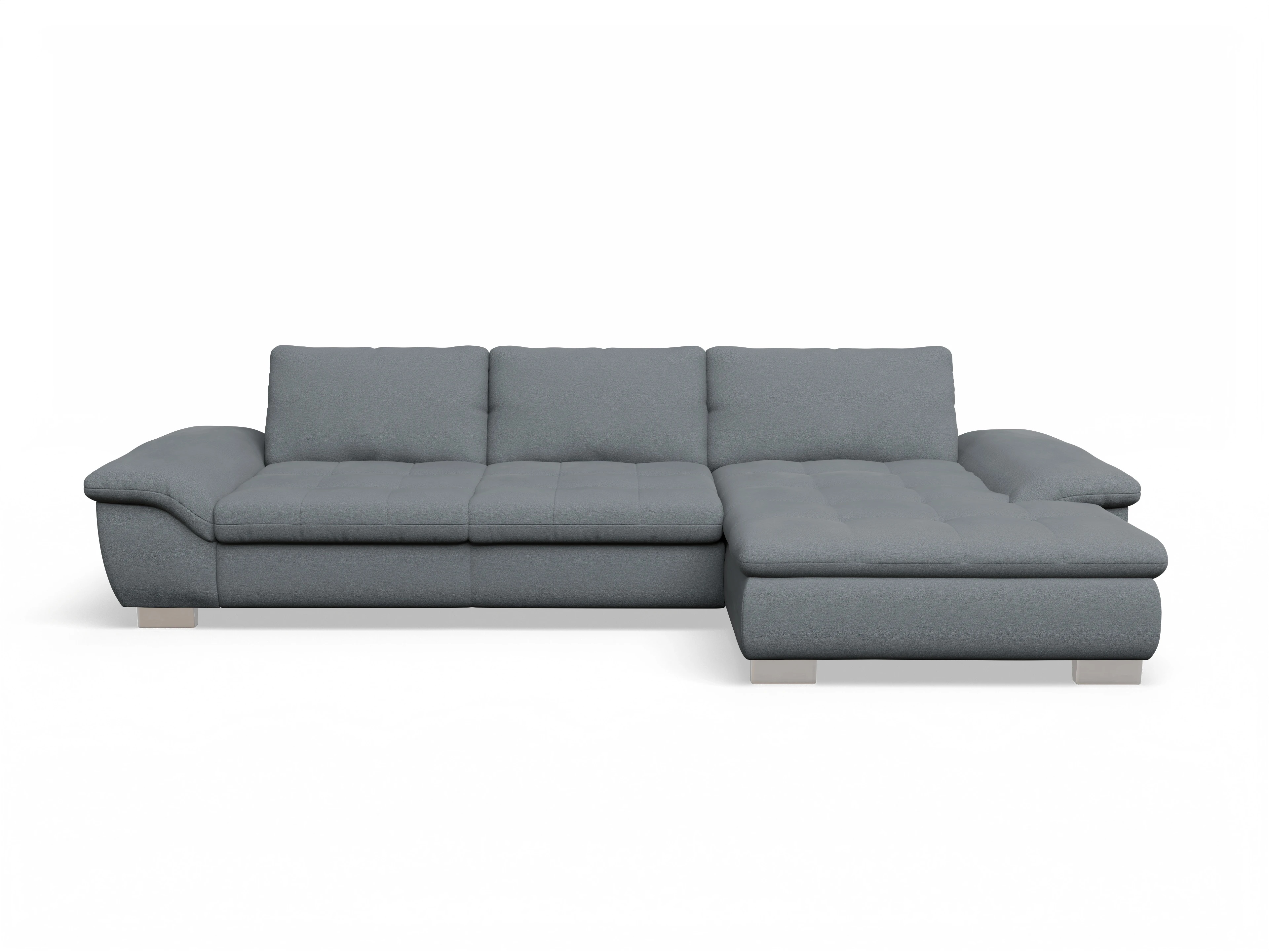 Ansicht des Produktes SC Smart 1007 Ecksofa rechts Abschluss offen in Stoff Grau