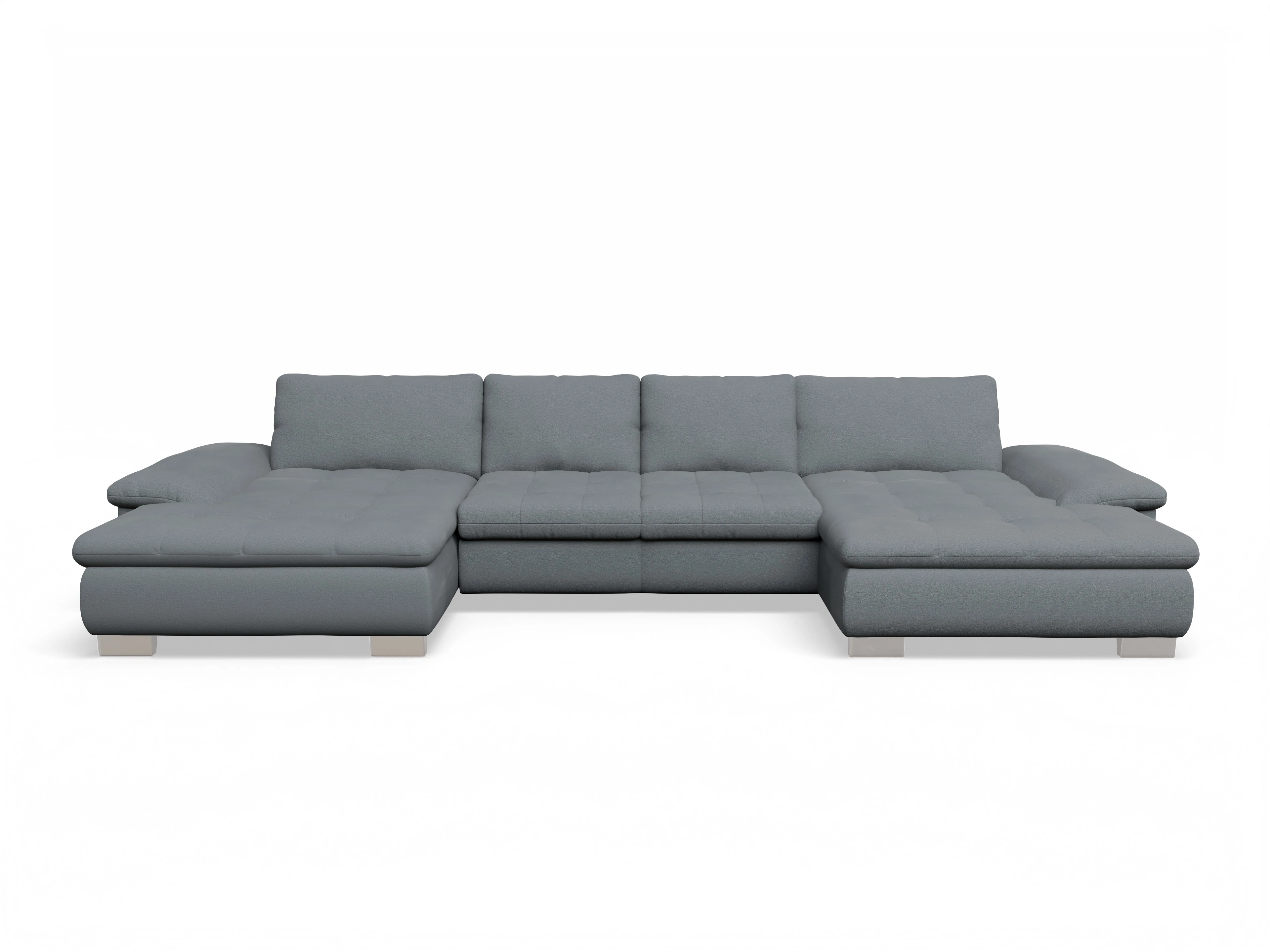 Ansicht des Produktes SC Smart 1007 Wohnlandschaft offen beidseitig in Stoff Grau