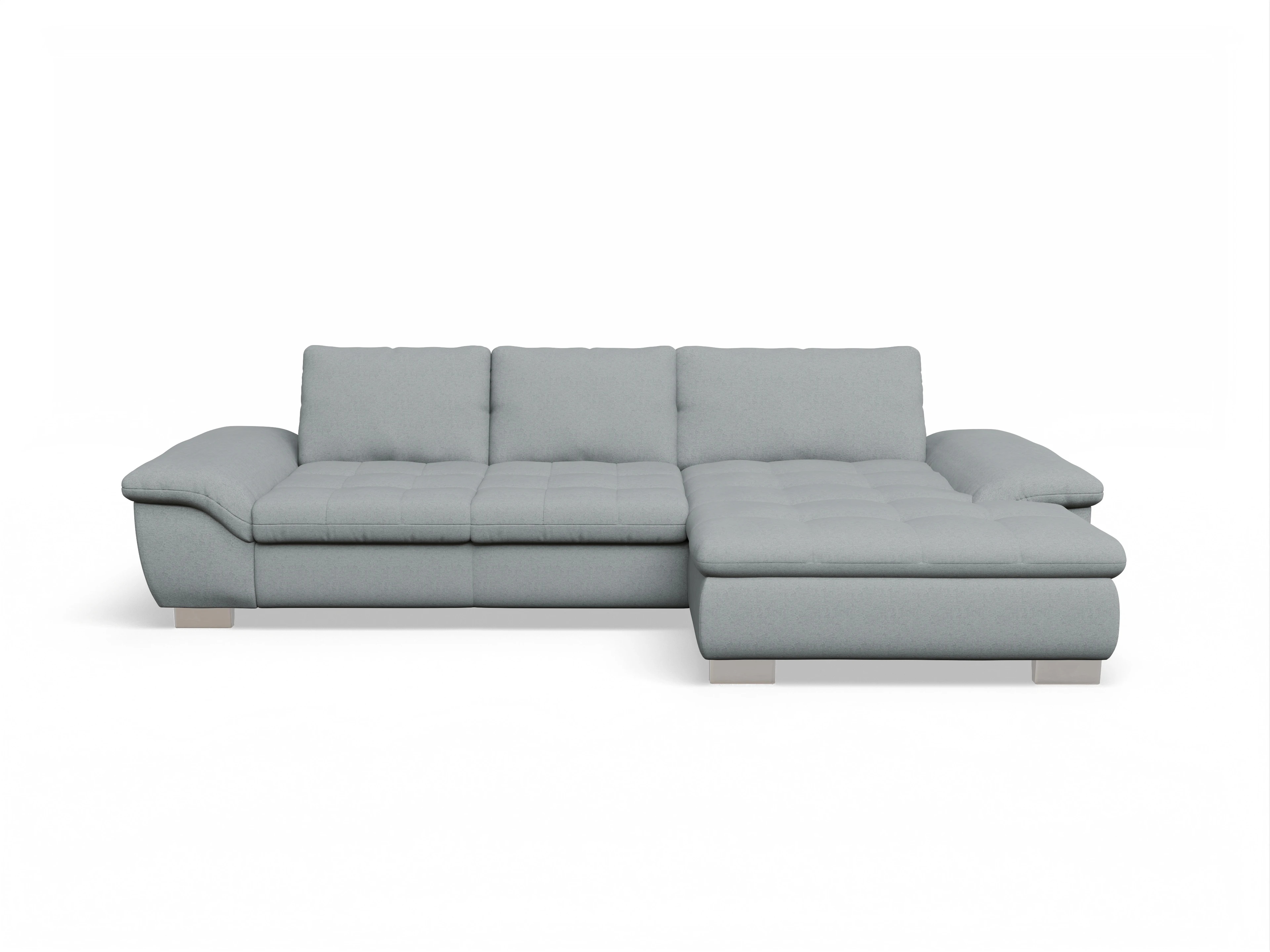 Ansicht des Produktes SC Smart 1007 Ecksofa rechts Abschluss offen in Stoff Blau