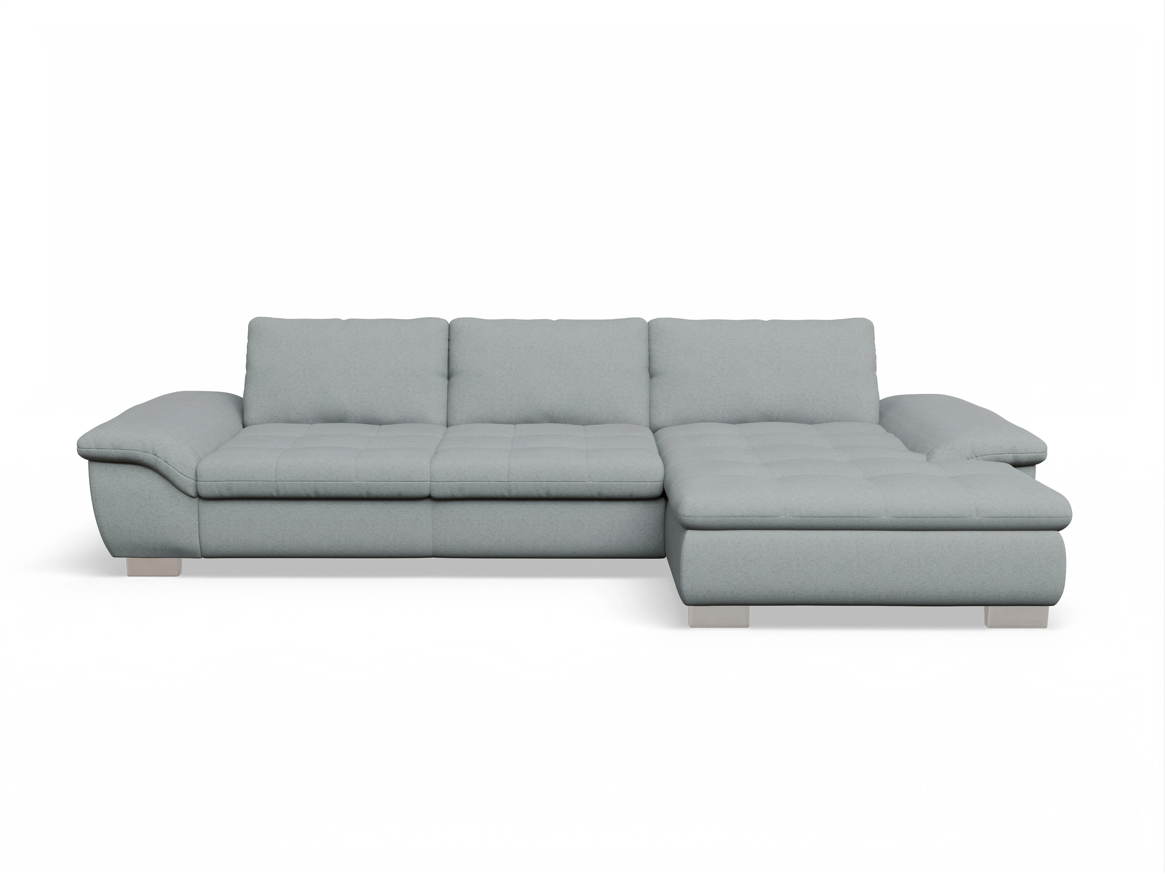 Ansicht des Produktes SC Smart 1007 Ecksofa rechts Abschluss offen in Stoff Blau