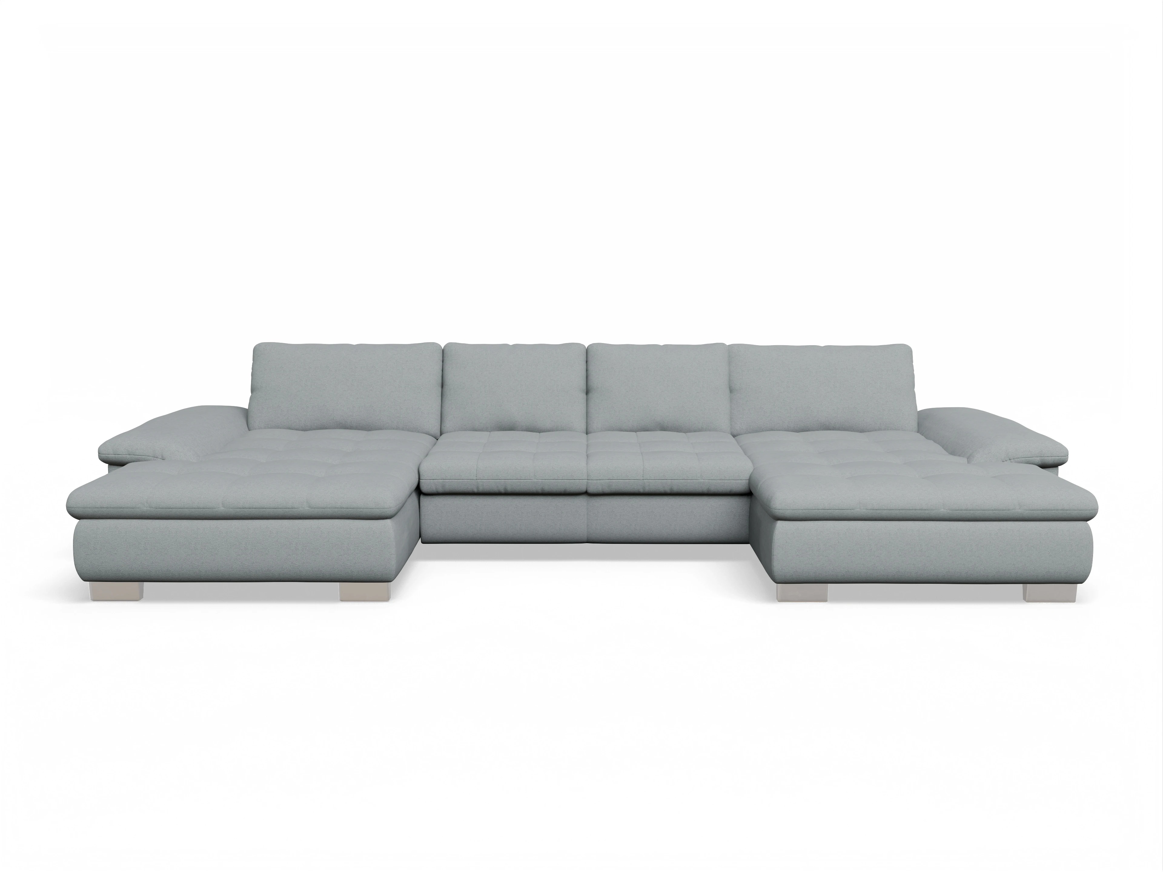 Ansicht des Produktes SC Smart 1007 Wohnlandschaft offen beidseitig in Stoff Blau