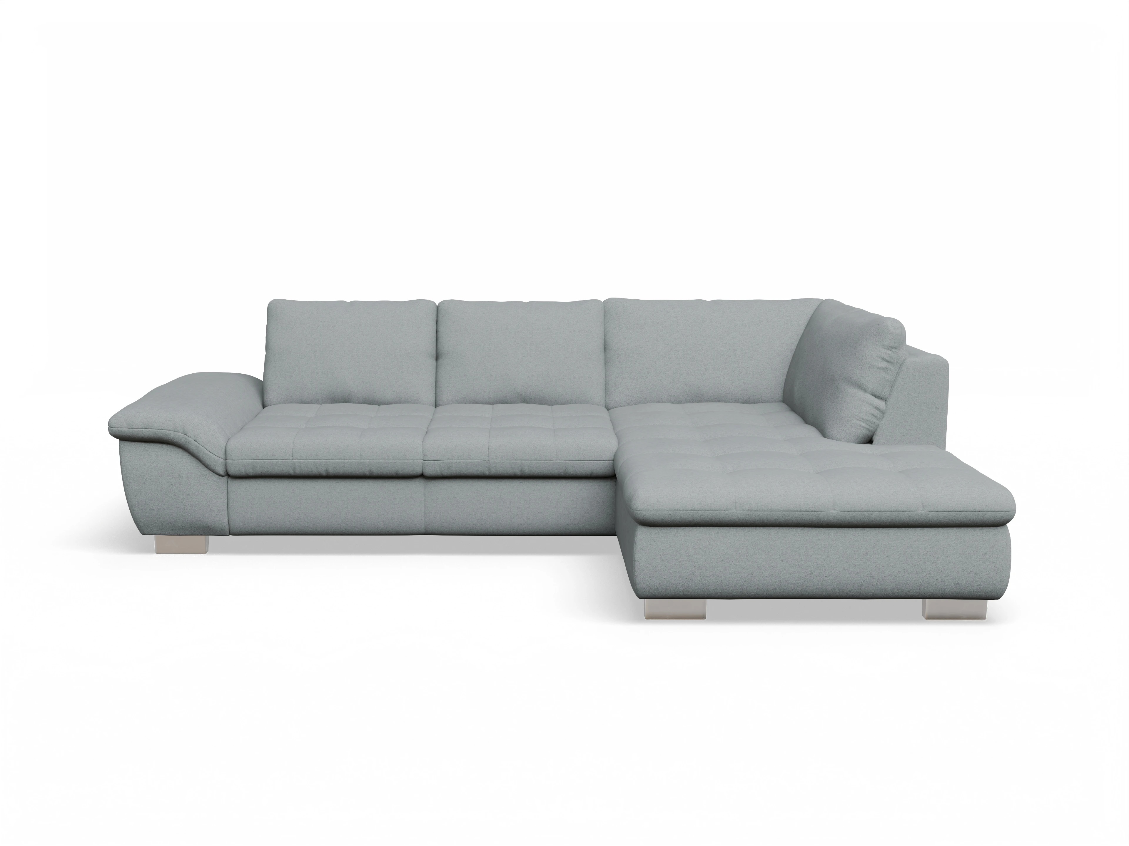 Ansicht des Produktes SC Smart 1007 Ecksofa rechts Abschluss offen in Stoff Blau