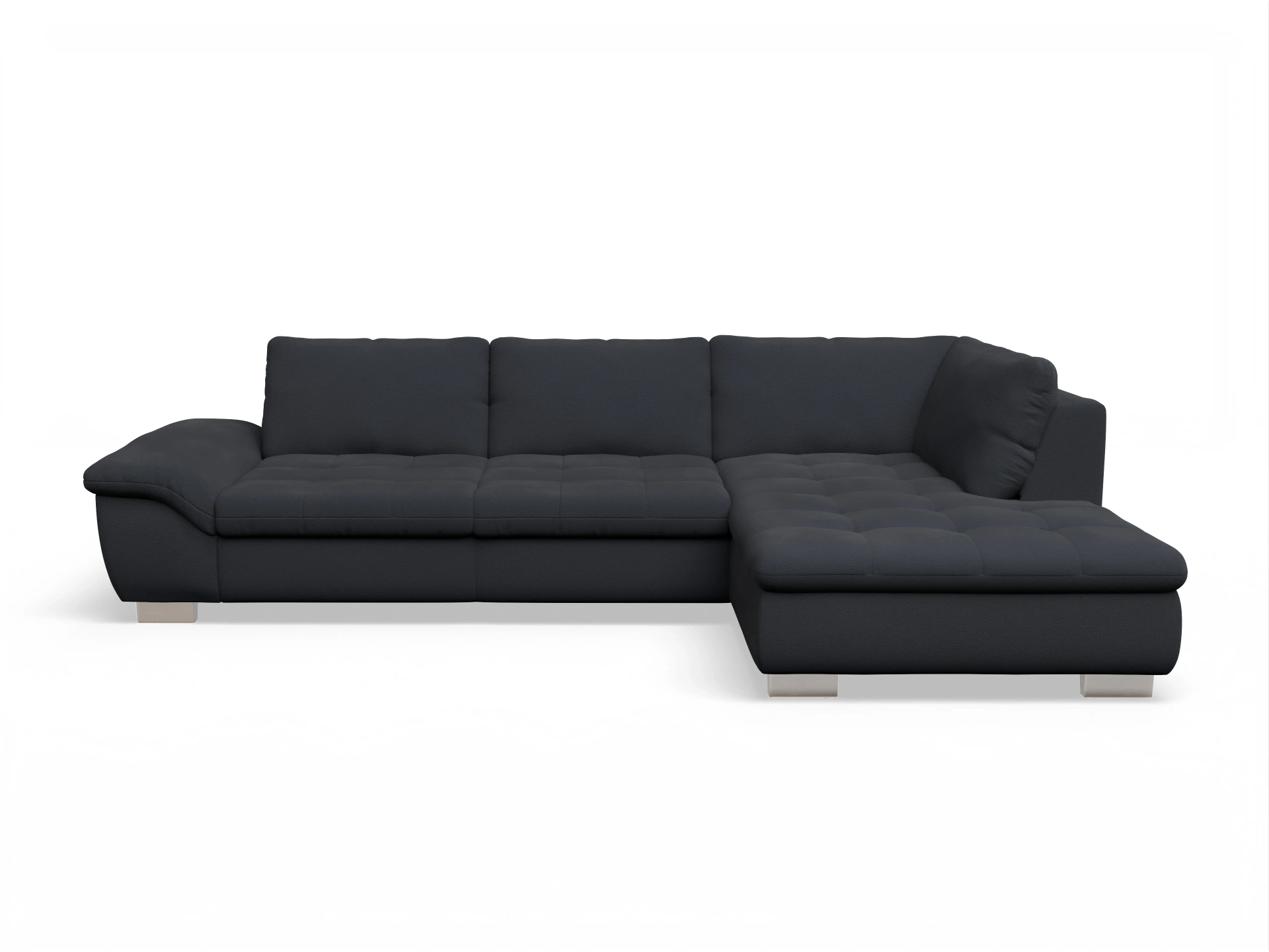 Ansicht des Produktes SC Smart 1007 Ecksofa rechts Abschluss offen in Stoff Blau