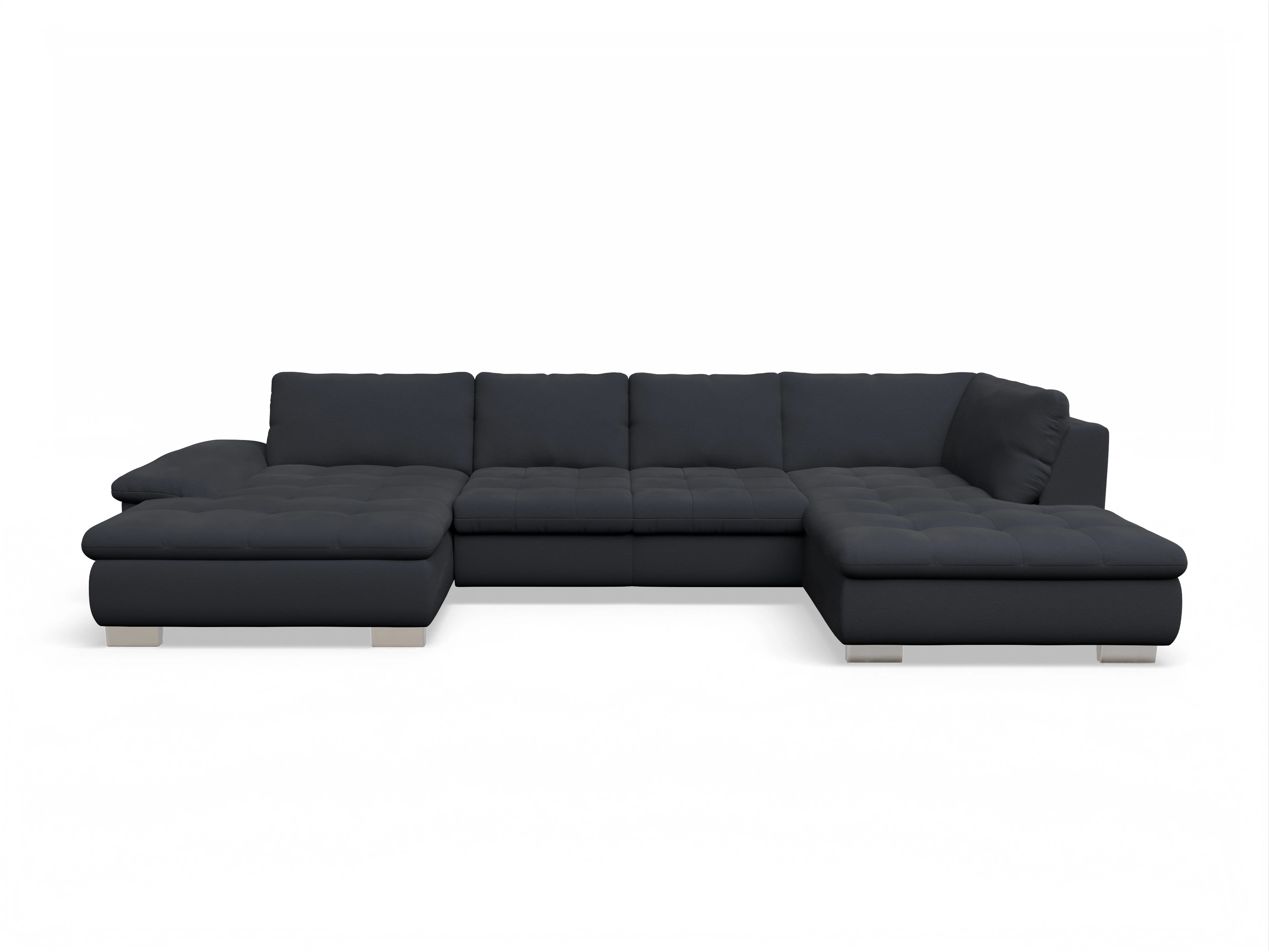 Ansicht des Produktes SC Smart 1007 Wohnlandschaft offen beidseitig in Stoff Blau