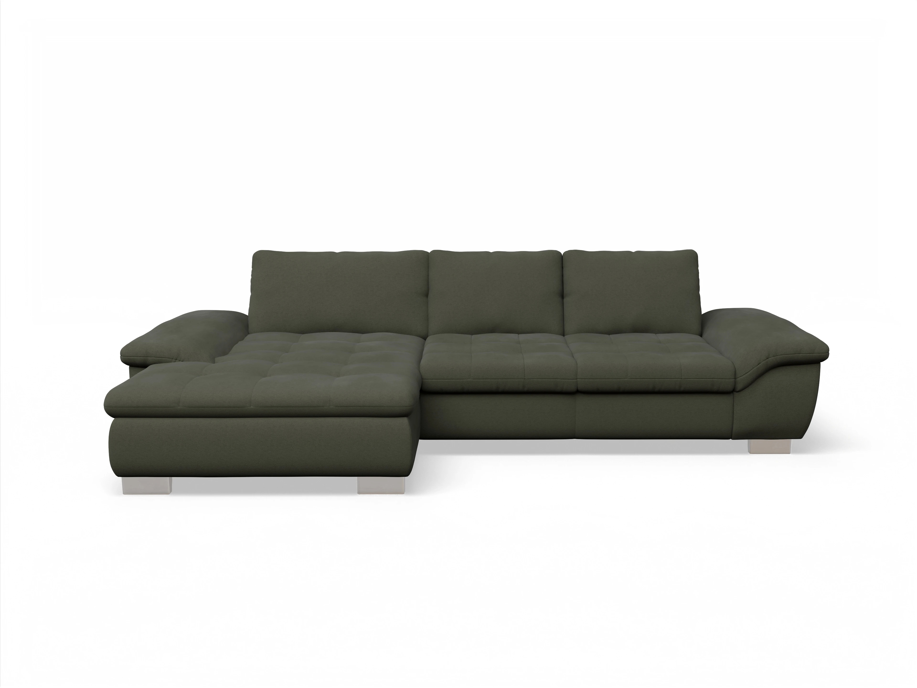 Ansicht des Produktes SC Smart 1007 Ecksofa links Abschluss offen in Stoff Grün