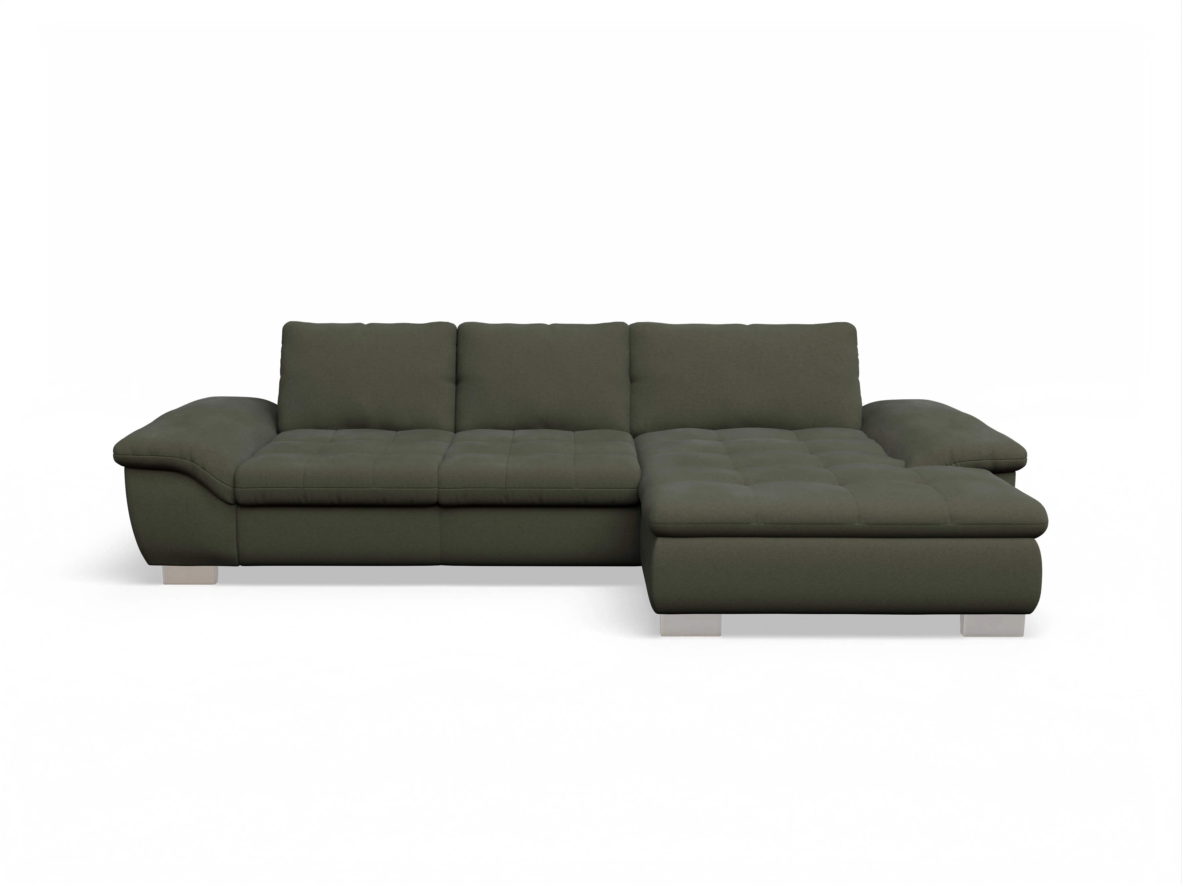 Ansicht des Produktes SC Smart 1007 Ecksofa rechts Abschluss offen in Stoff Grün