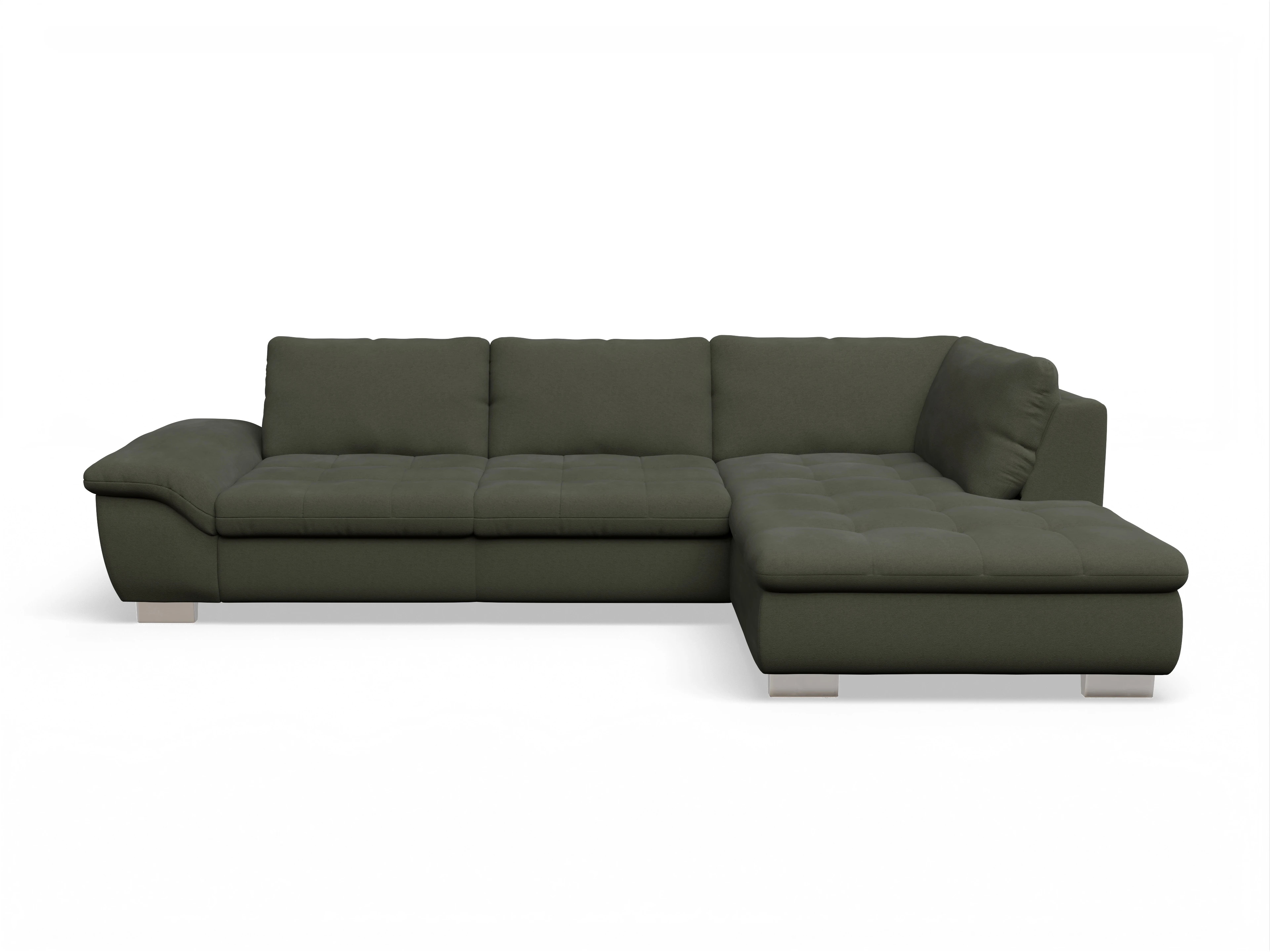 Ansicht des Produktes SC Smart 1007 Ecksofa rechts Abschluss offen in Stoff Grün