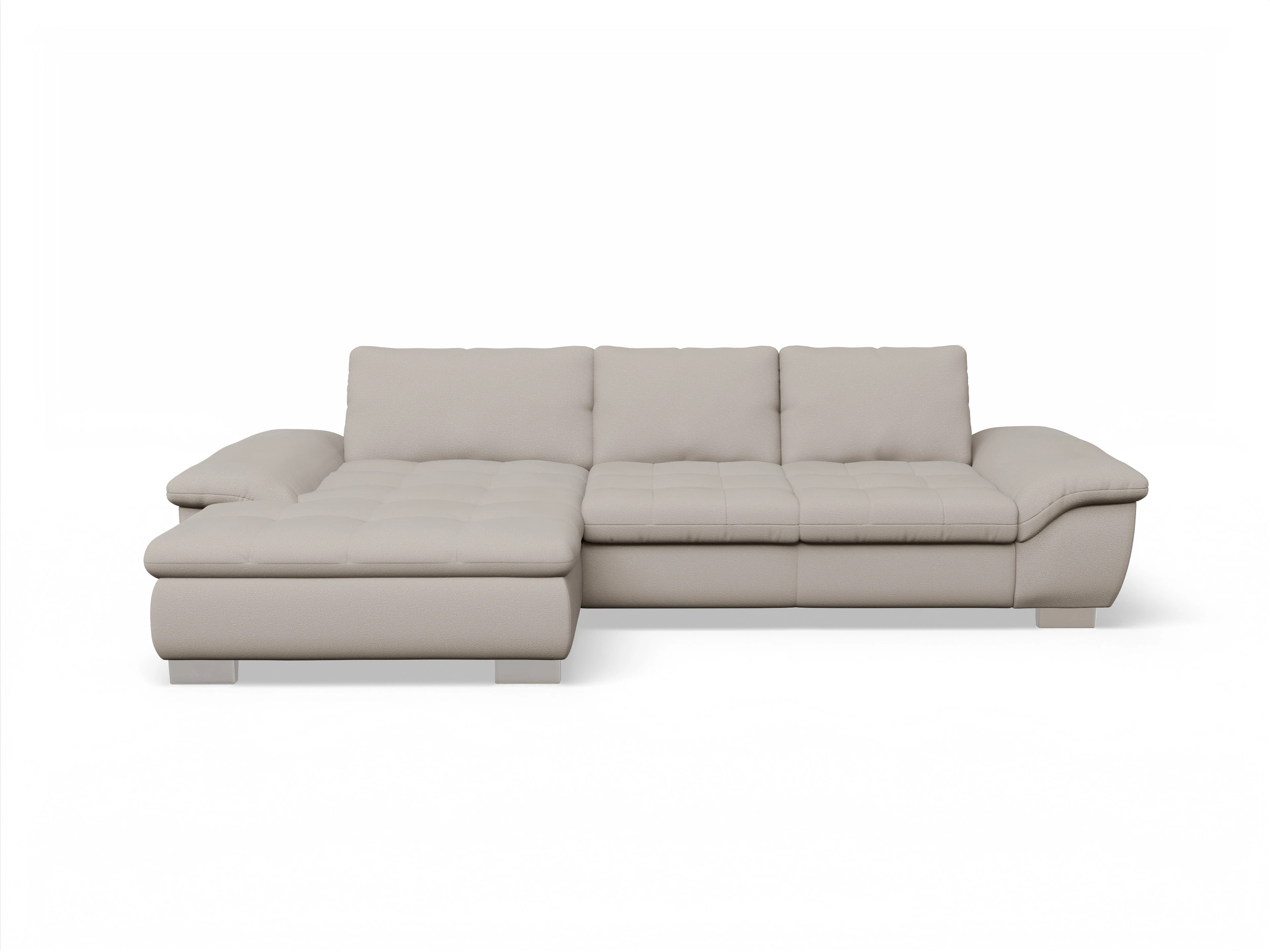 Sitz Concept smart 1007 Canape Medium L Ansicht des Produktes SC Smart 1007 Ecksofa links Abschluss offen in Stoff Beige
