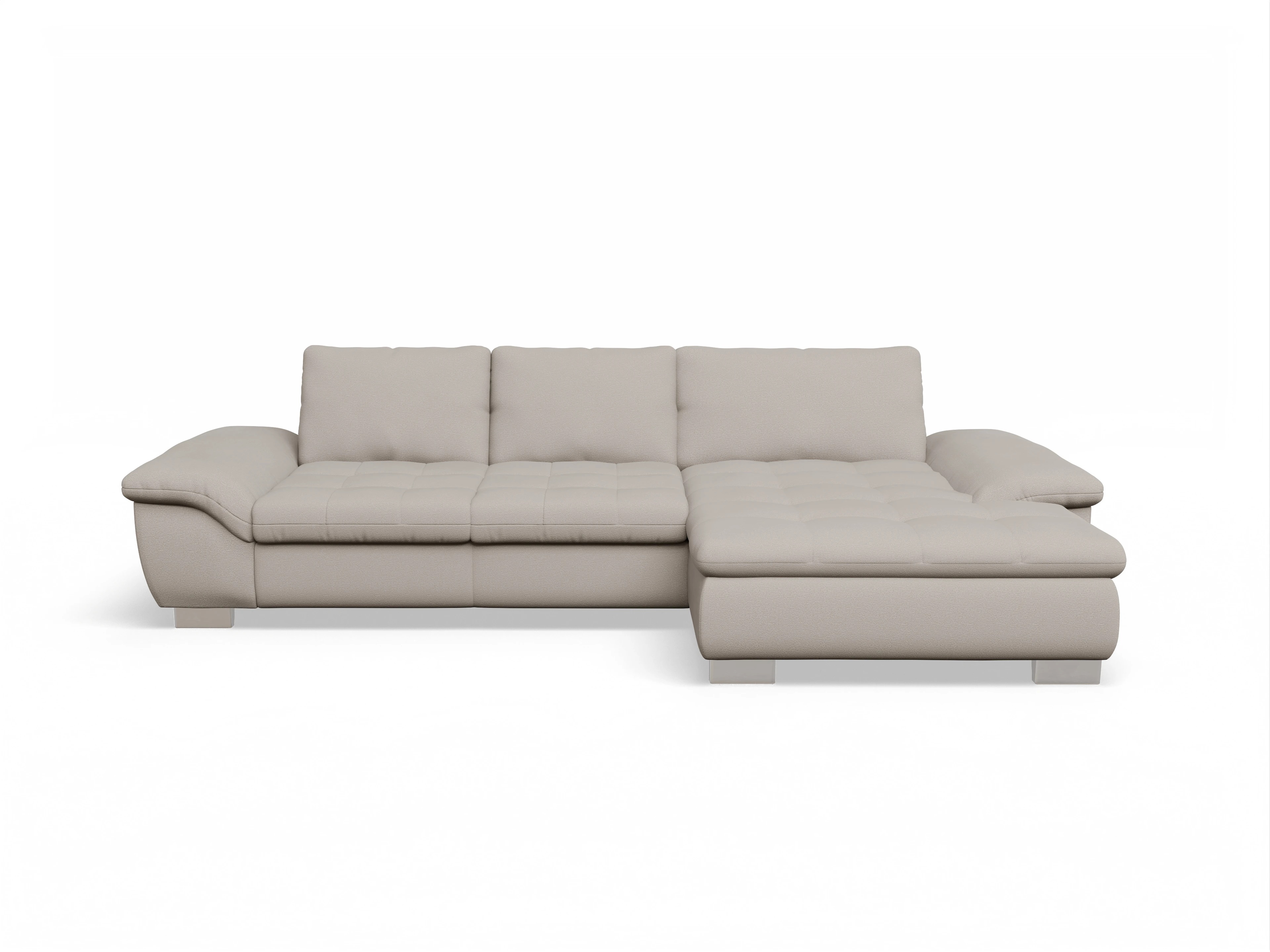 Ansicht des Produktes SC Smart 1007 Ecksofa rechts Abschluss offen in Stoff Beige
