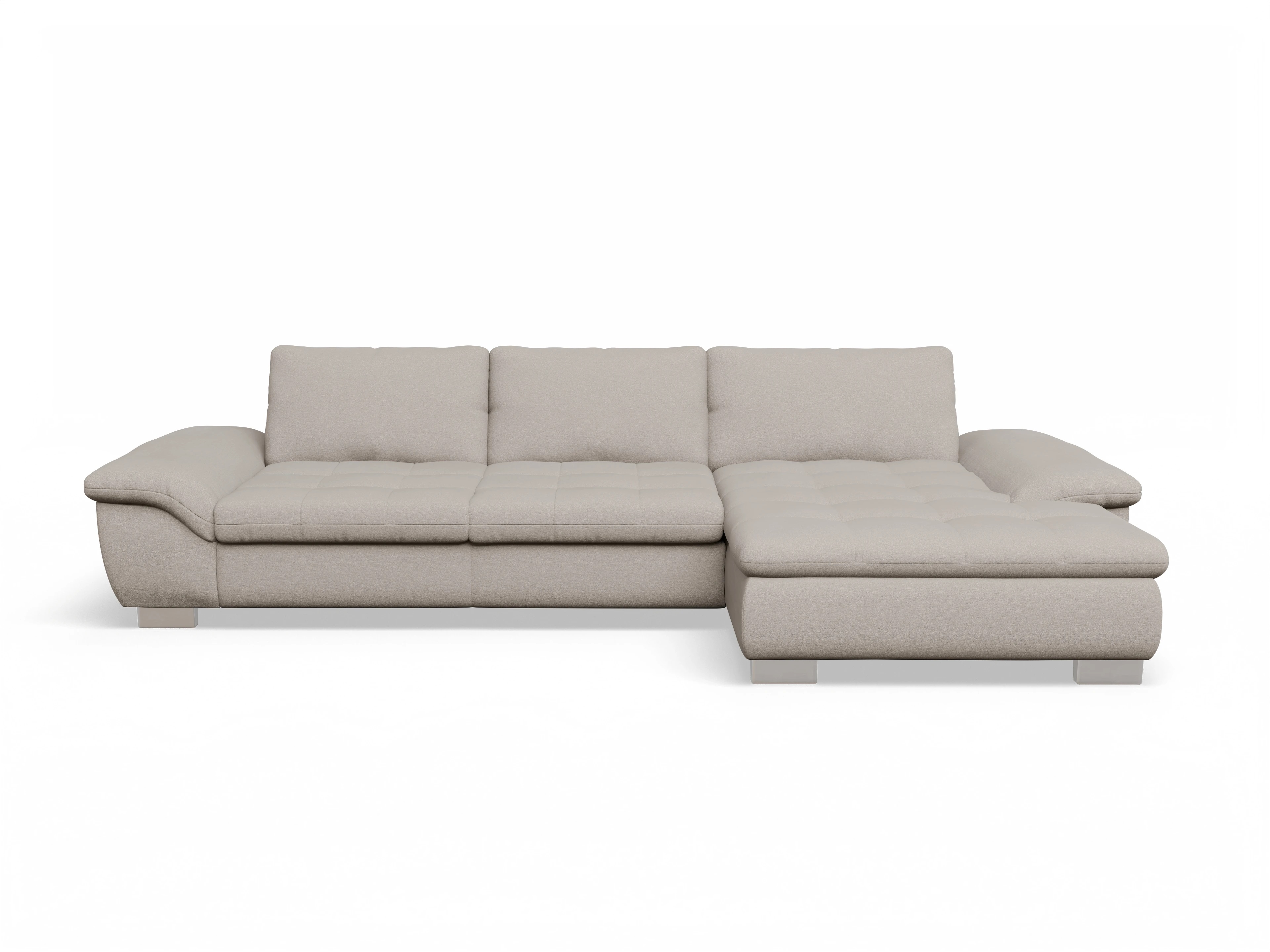 Ansicht des Produktes SC Smart 1007 Ecksofa rechts Abschluss offen in Stoff Beige