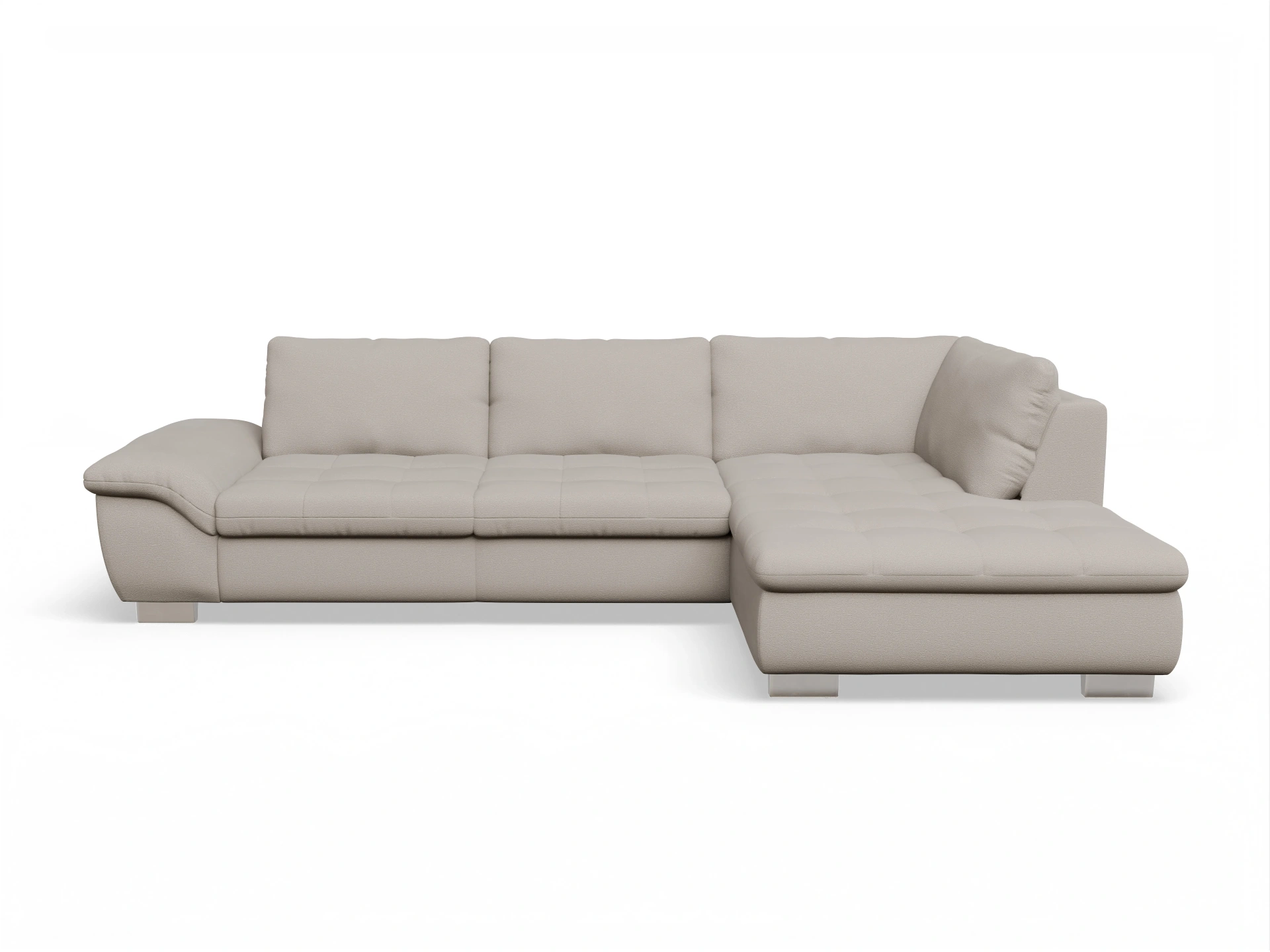 Ansicht des Produktes SC Smart 1007 Ecksofa rechts Abschluss offen in Stoff Beige