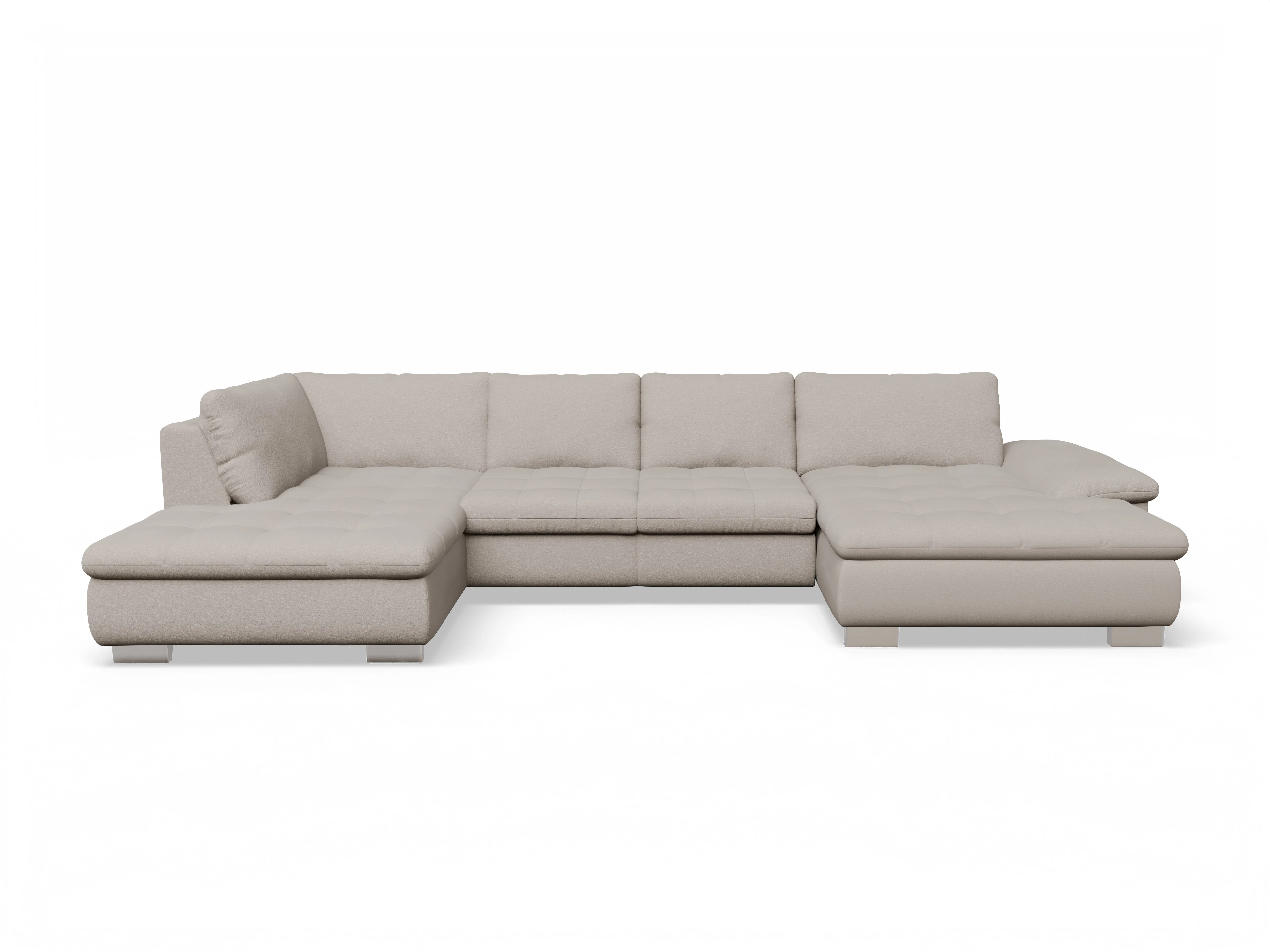 Ansicht des Produktes SC Smart 1007 Wohnlandschaft offen beidseitig in Stoff Beige