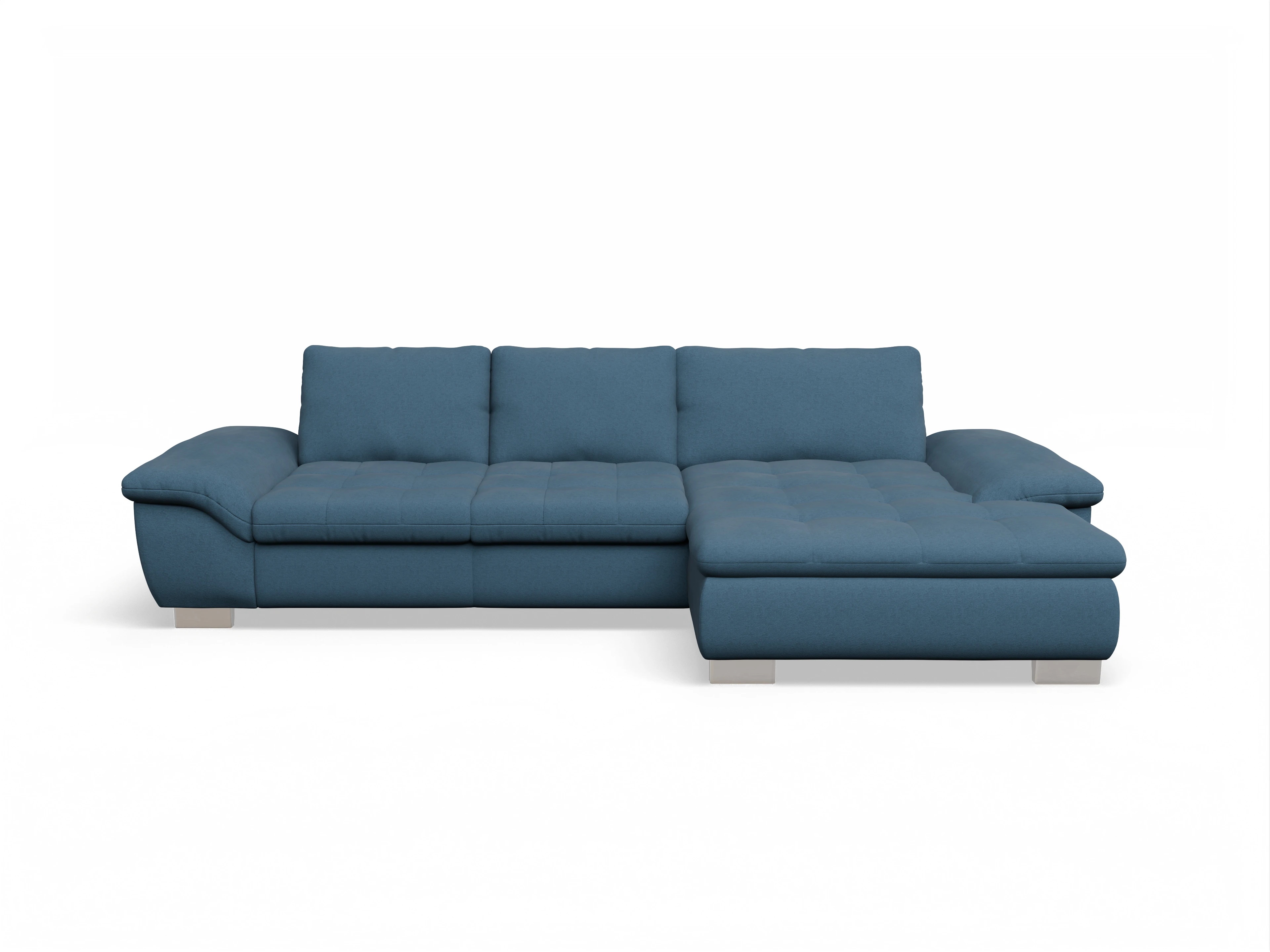 Ansicht des Produktes SC Smart 1007 Ecksofa rechts Abschluss offen in Stoff Blau