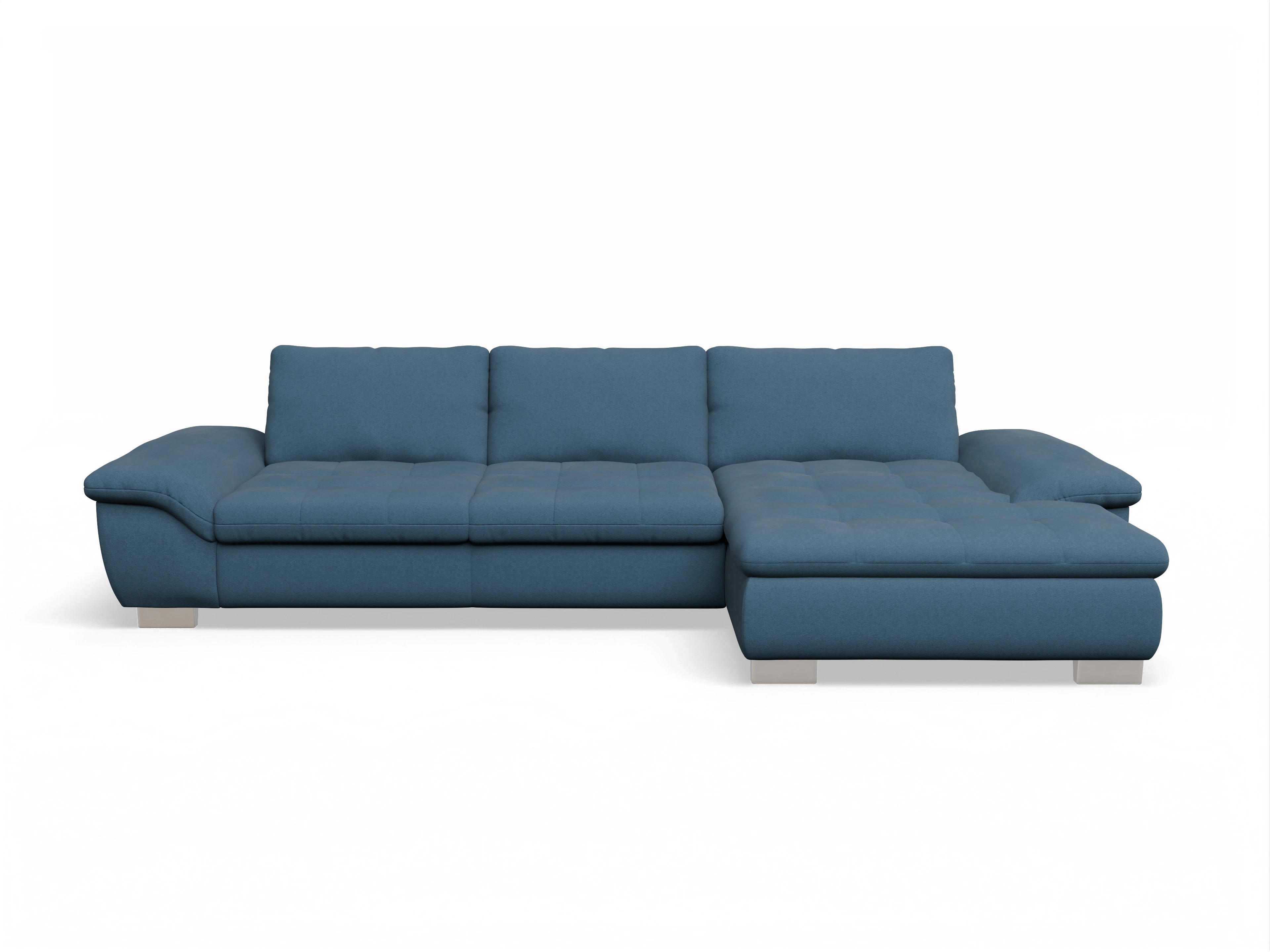 Ansicht des Produktes SC Smart 1007 Ecksofa rechts Abschluss offen in Stoff Blau