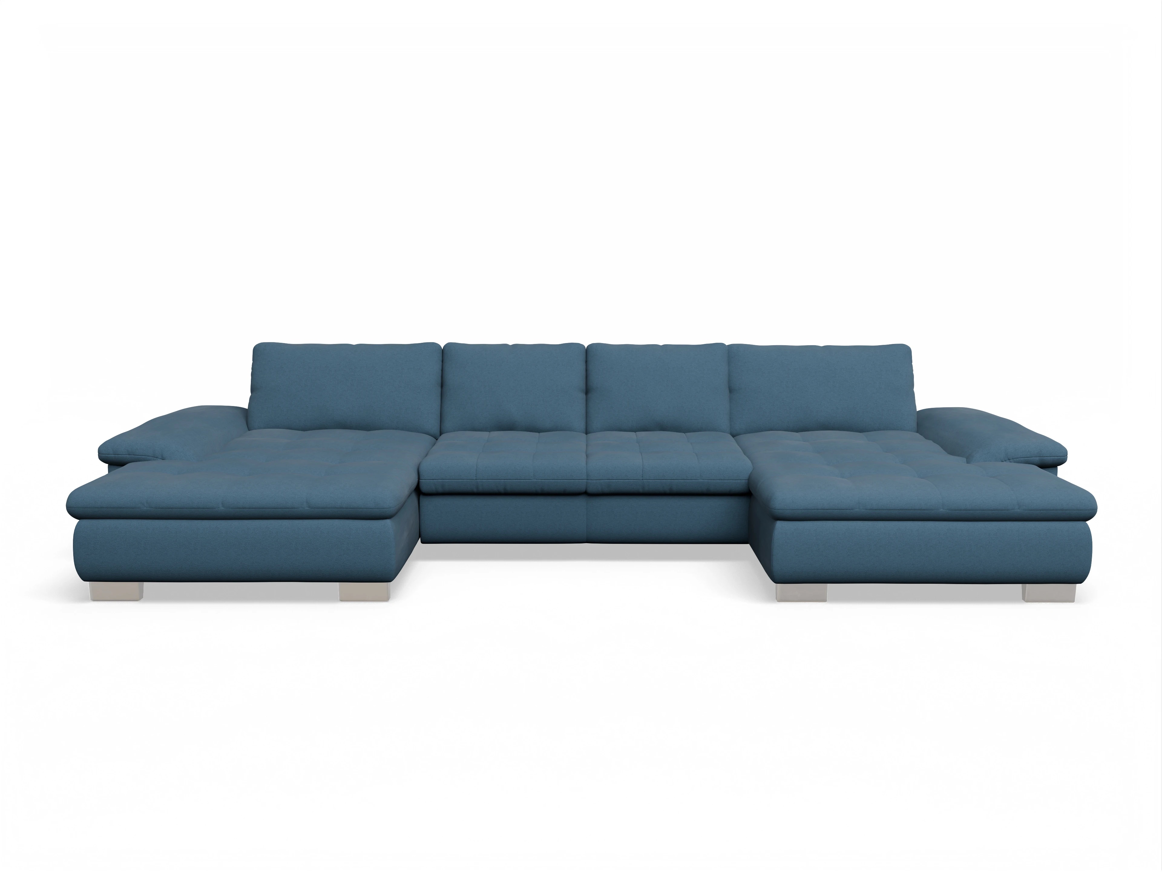 Ansicht des Produktes SC Smart 1007 Wohnlandschaft offen beidseitig in Stoff Blau