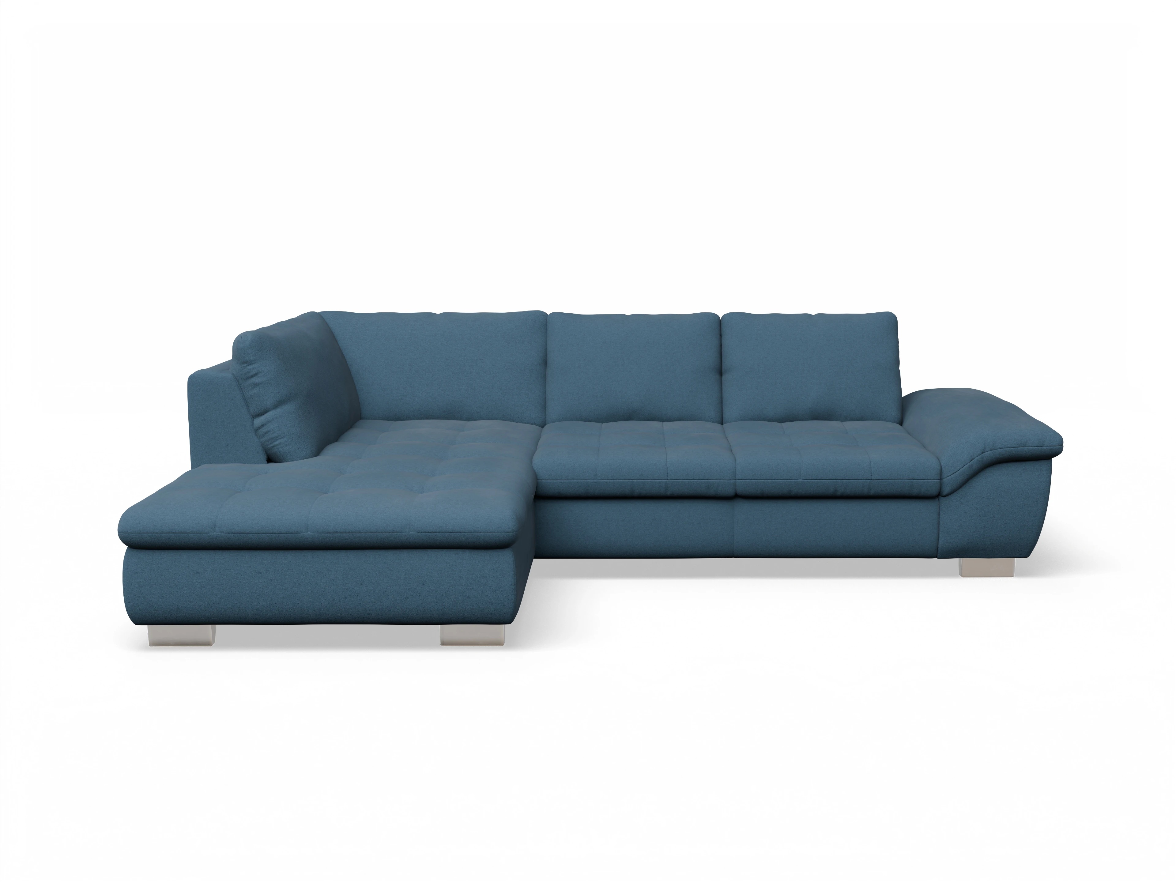 Ansicht des Produktes SC Smart 1007 Ecksofa links Abschluss offen in Stoff Blau