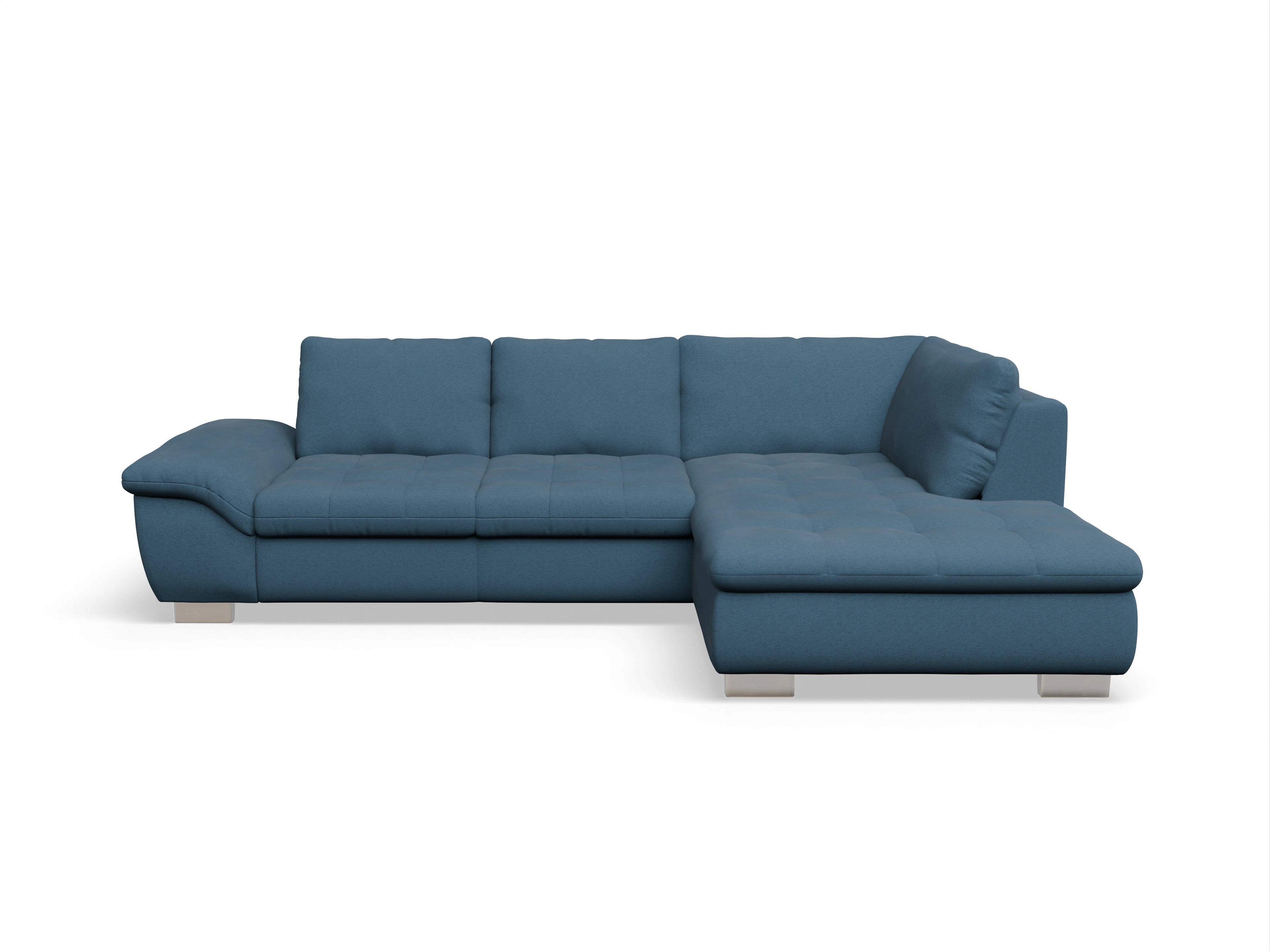 Ansicht des Produktes SC Smart 1007 Ecksofa rechts Abschluss offen in Stoff Blau