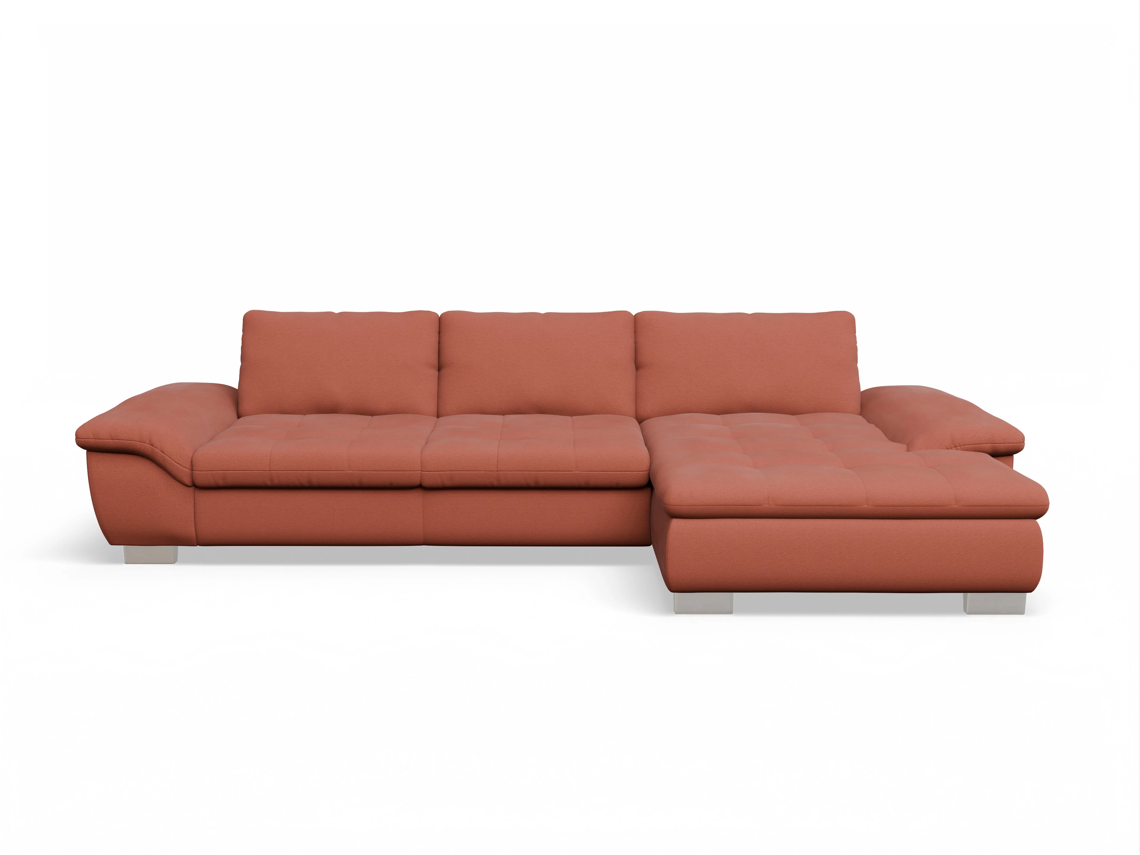 Ansicht des Produktes SC Smart 1007 Ecksofa rechts Abschluss offen in Stoff Orange