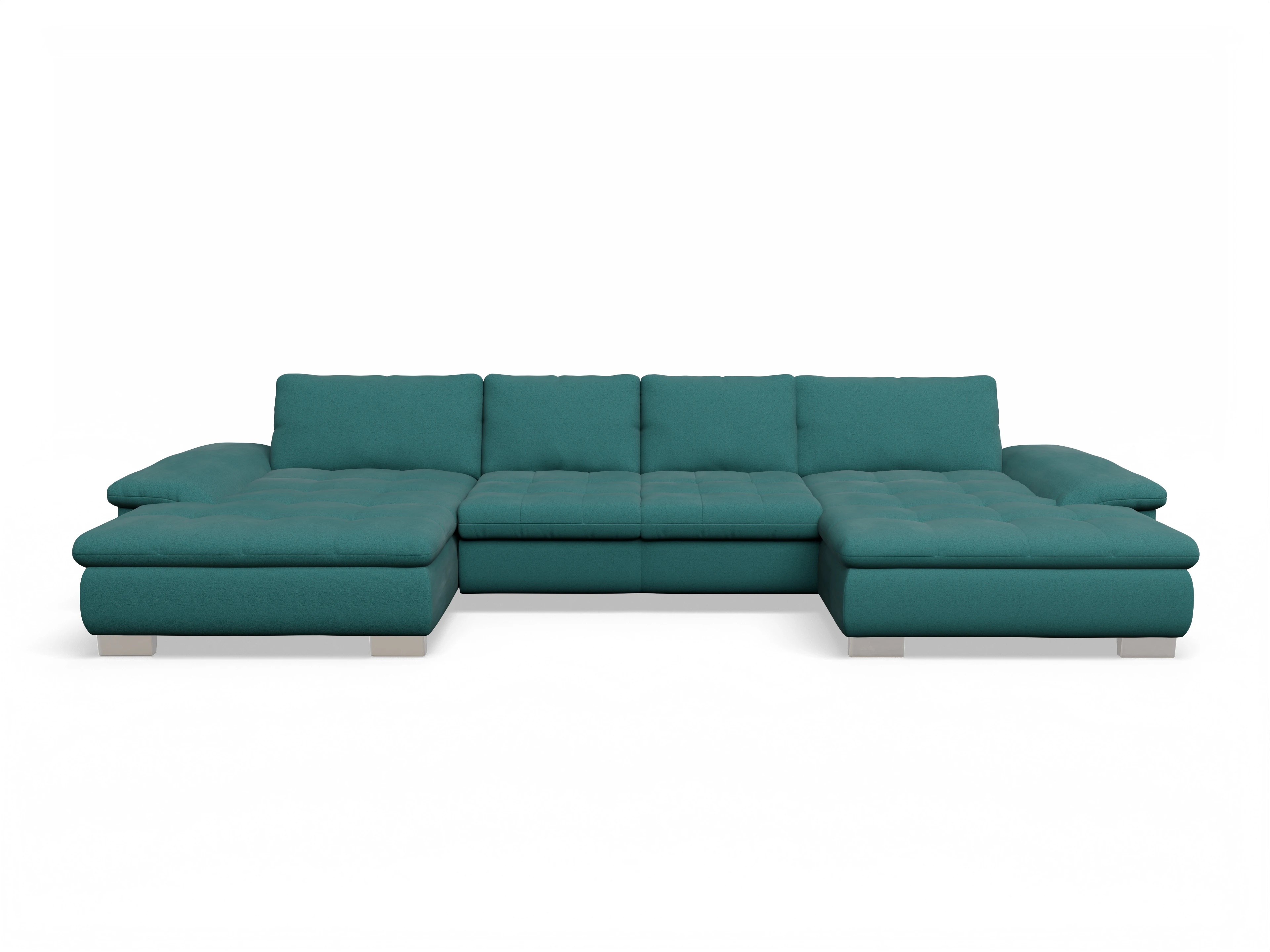 Ansicht des Produktes SC Smart 1007 Wohnlandschaft offen beidseitig in Stoff Blau