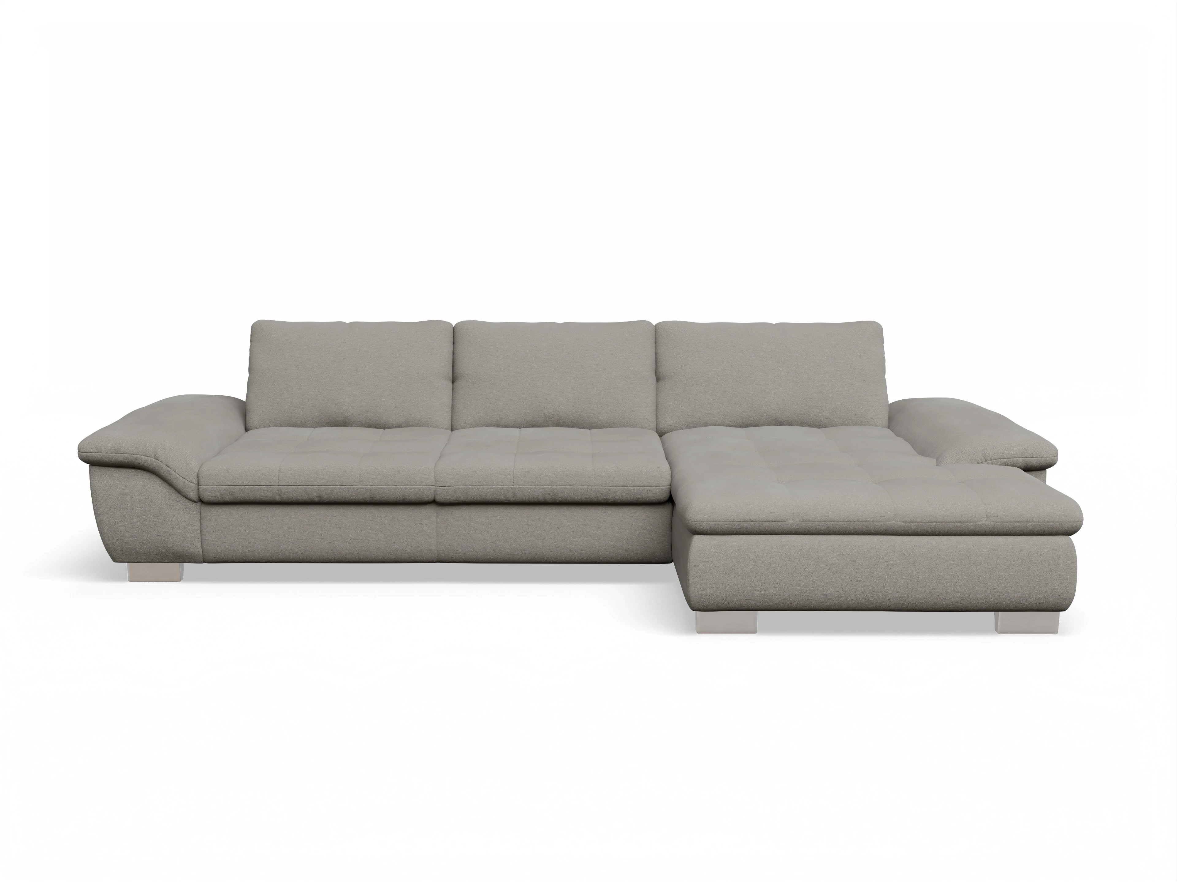 Ansicht des Produktes SC Smart 1007 Ecksofa rechts Abschluss offen in Stoff Grau