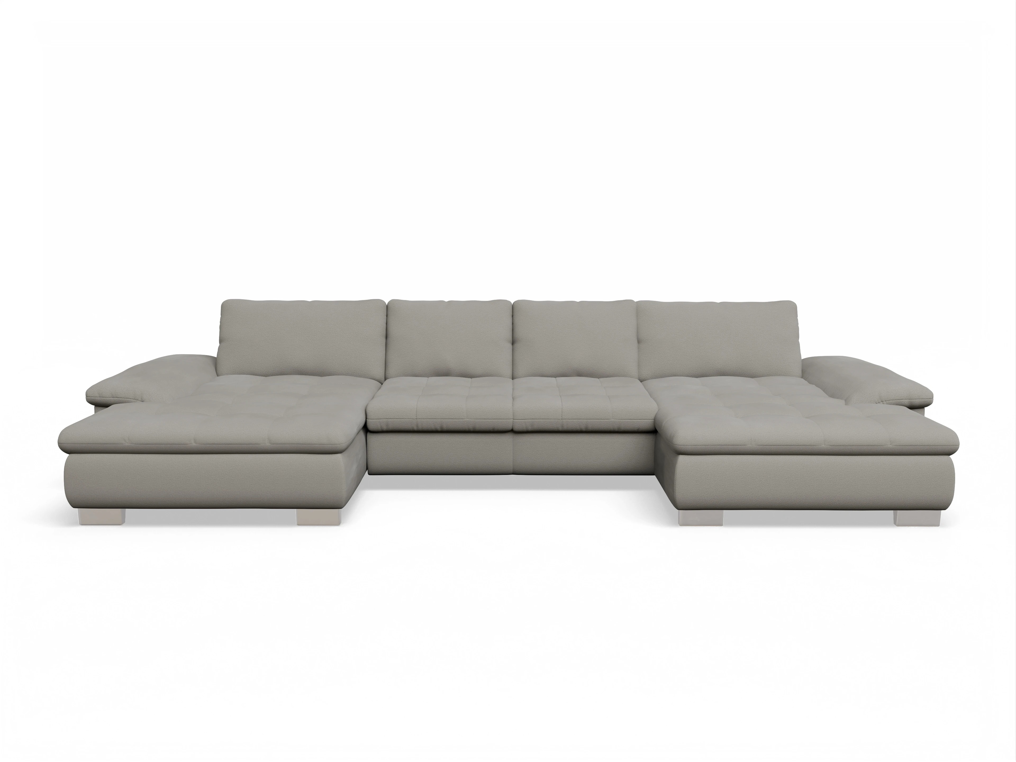 Ansicht des Produktes SC Smart 1007 Wohnlandschaft offen beidseitig in Stoff Grau