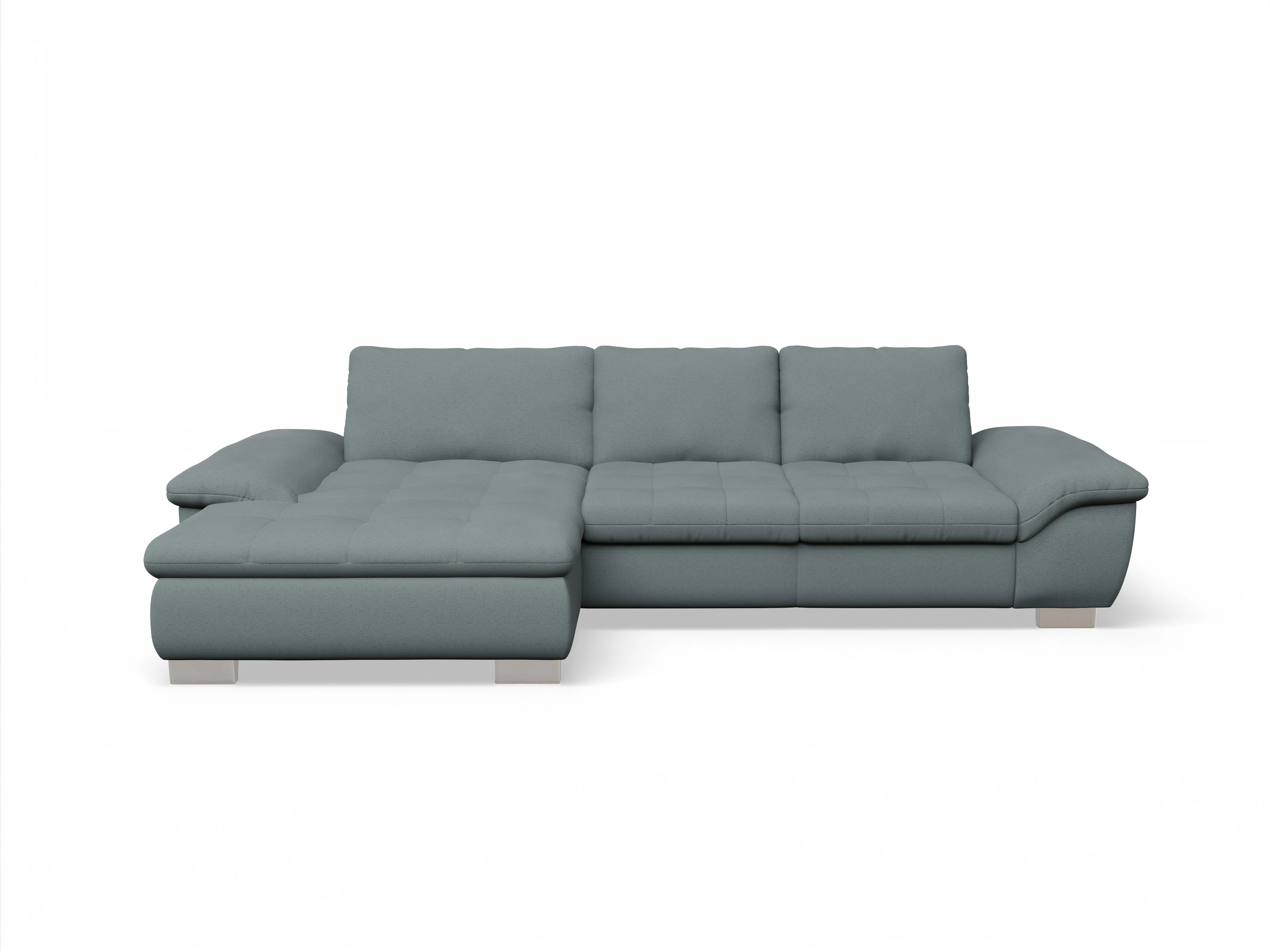 Ansicht des Produktes SC Smart 1007 Ecksofa links Abschluss offen in Stoff Grau