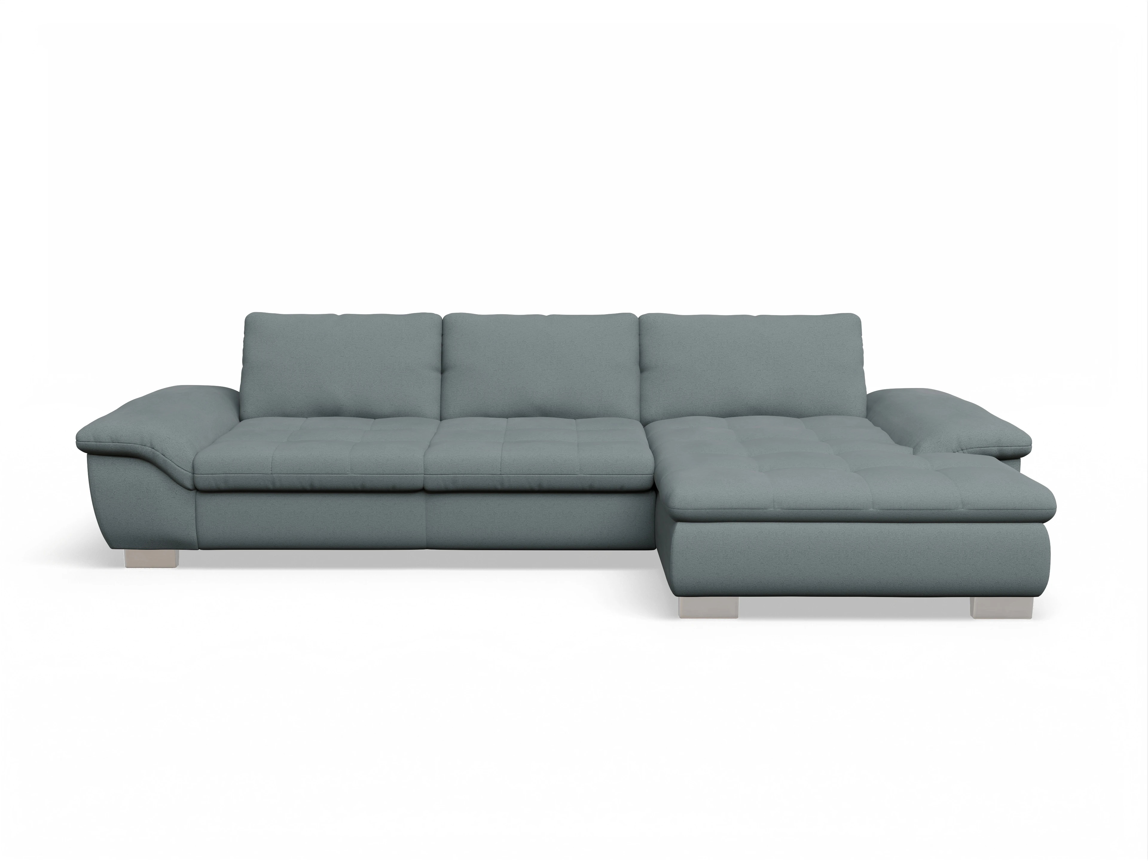 Ansicht des Produktes SC Smart 1007 Ecksofa rechts Abschluss offen in Stoff Grau