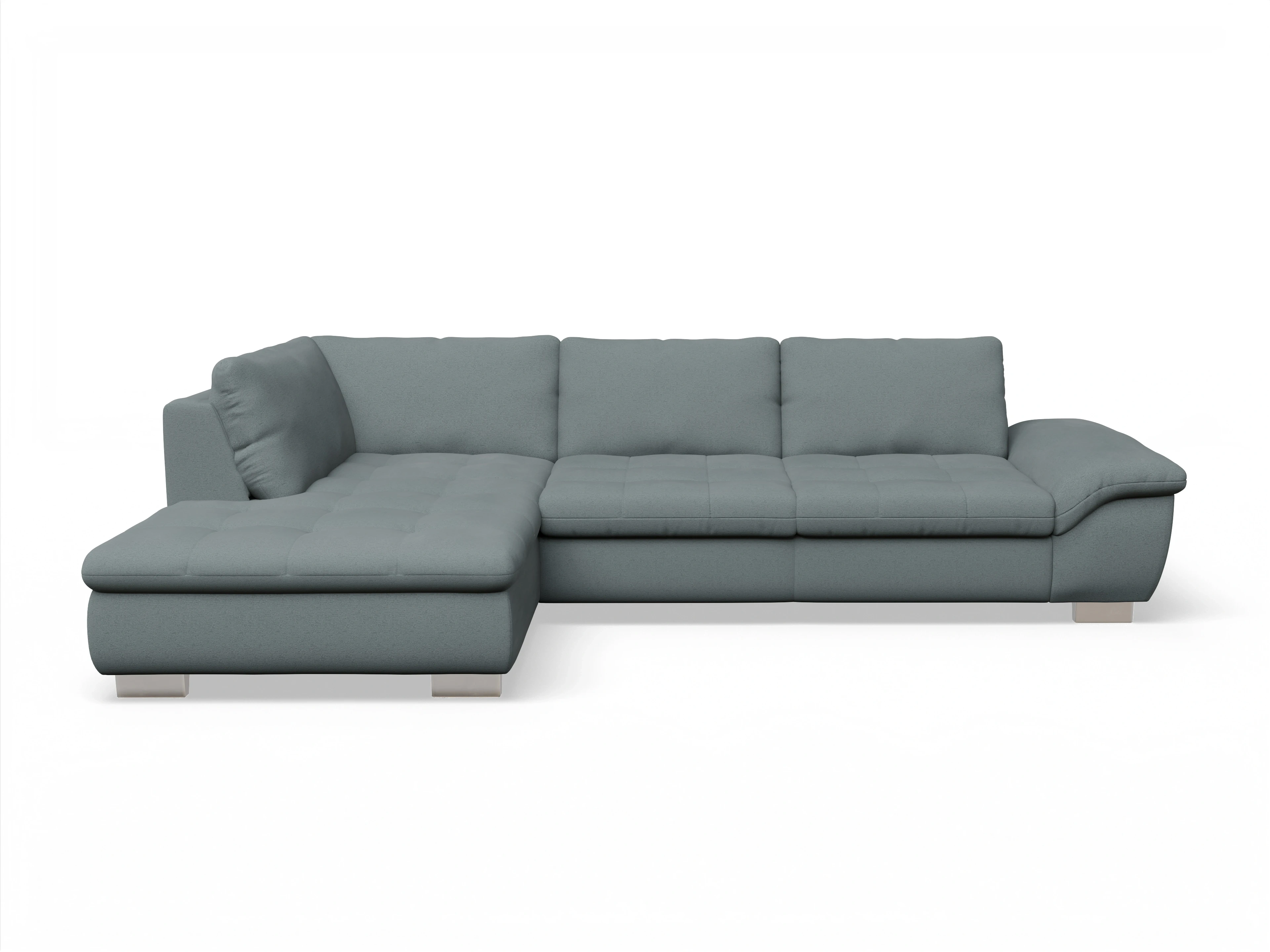 Ansicht des Produktes SC Smart 1007 Ecksofa links Abschluss offen in Stoff Grau