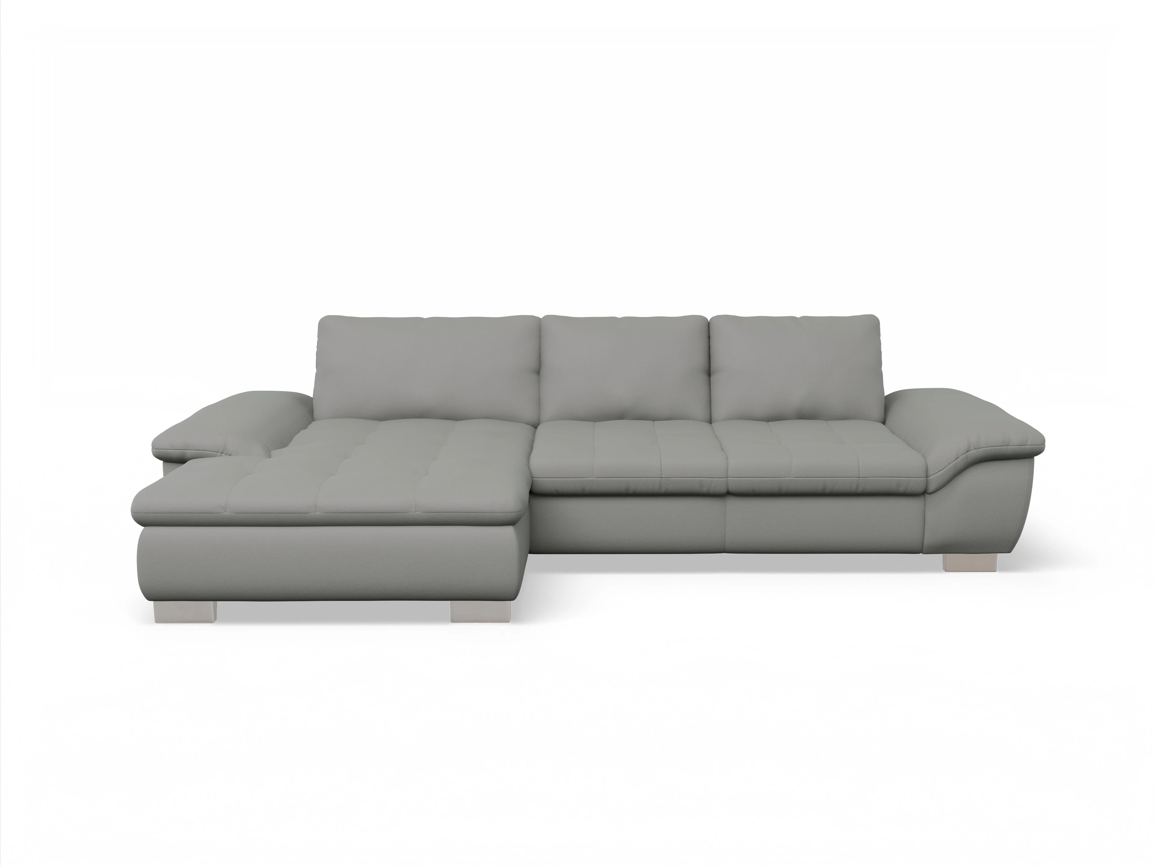 Ansicht des Produktes SC Smart 1007 Ecksofa links Abschluss offen in Stoff Grau