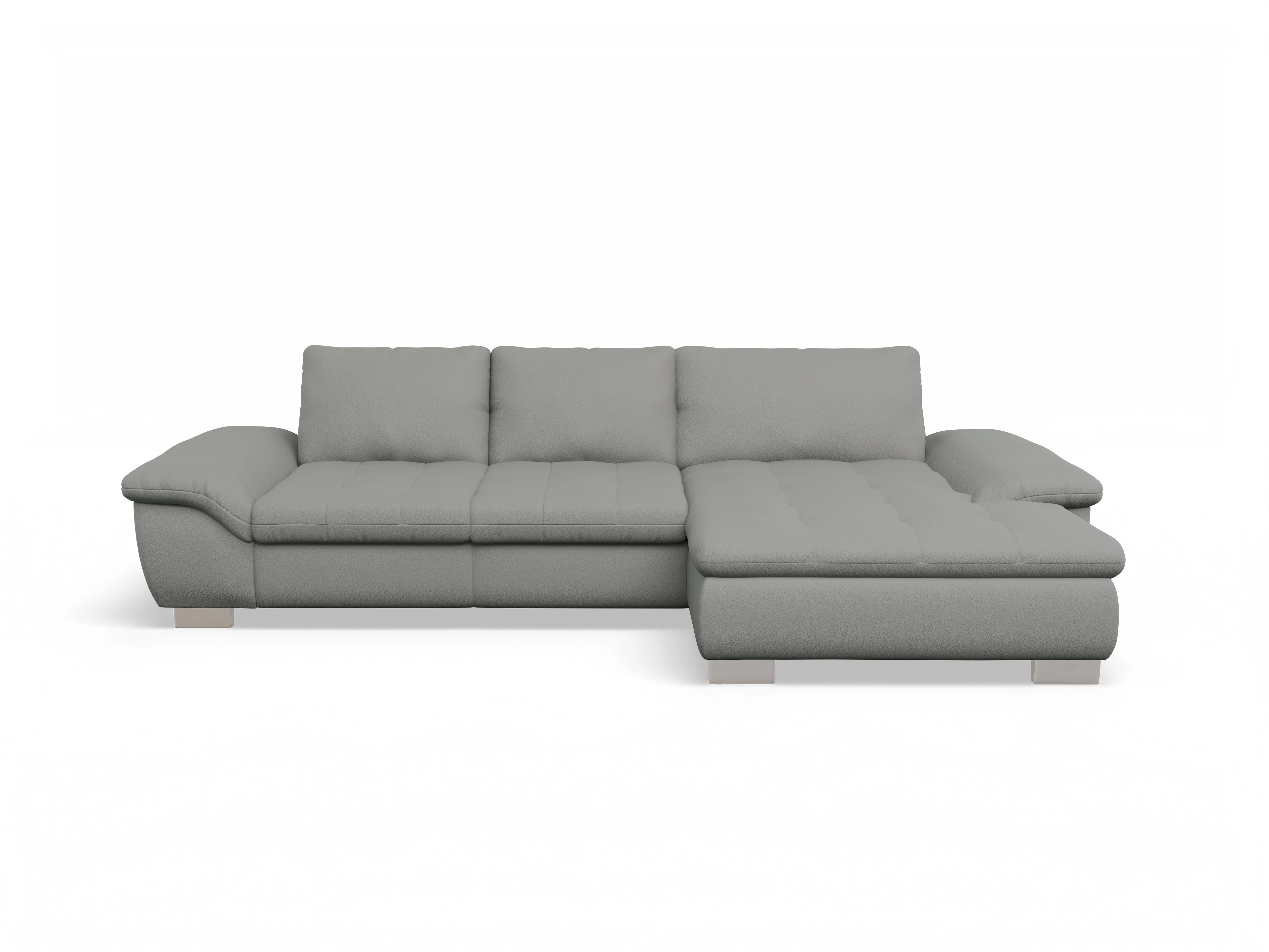 Sitz Concept smart 1007 Canape Medium R Ansicht des Produktes SC Smart 1007 Ecksofa rechts Abschluss offen in Stoff Grau