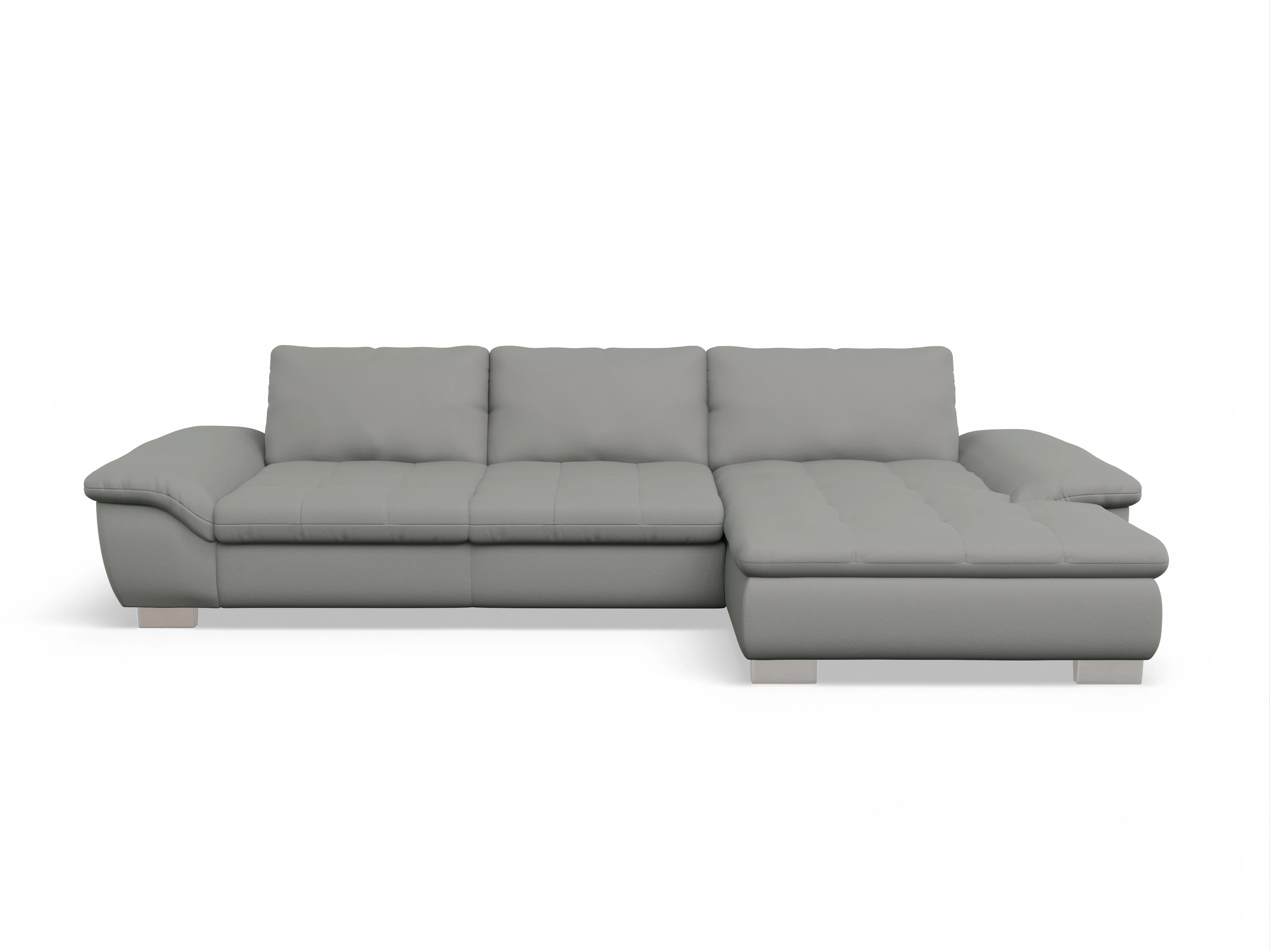 Ansicht des Produktes SC Smart 1007 Ecksofa rechts Abschluss offen in Stoff Grau