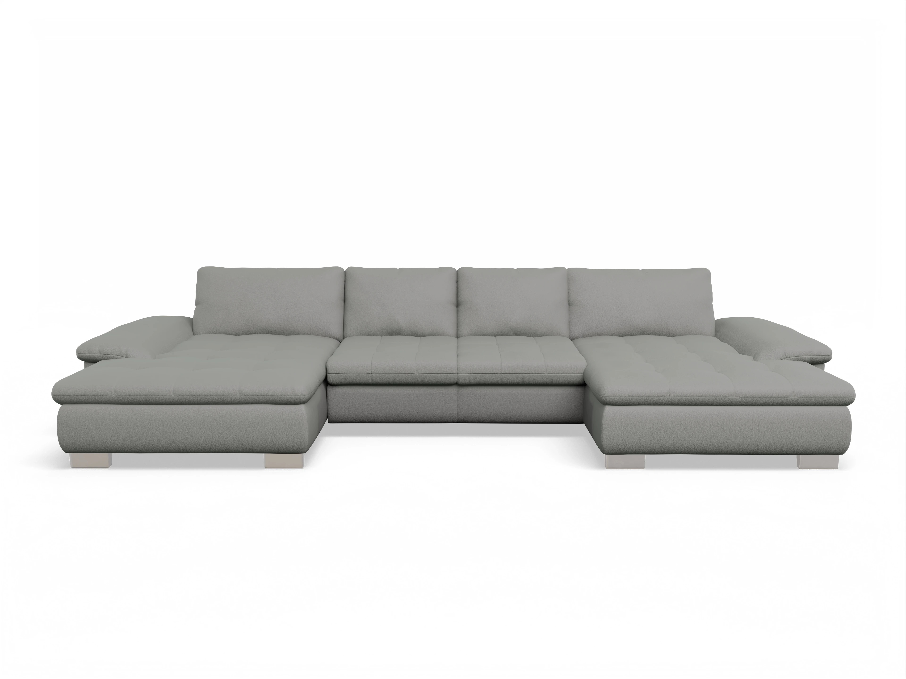 Ansicht des Produktes SC Smart 1007 Wohnlandschaft offen beidseitig in Stoff Grau