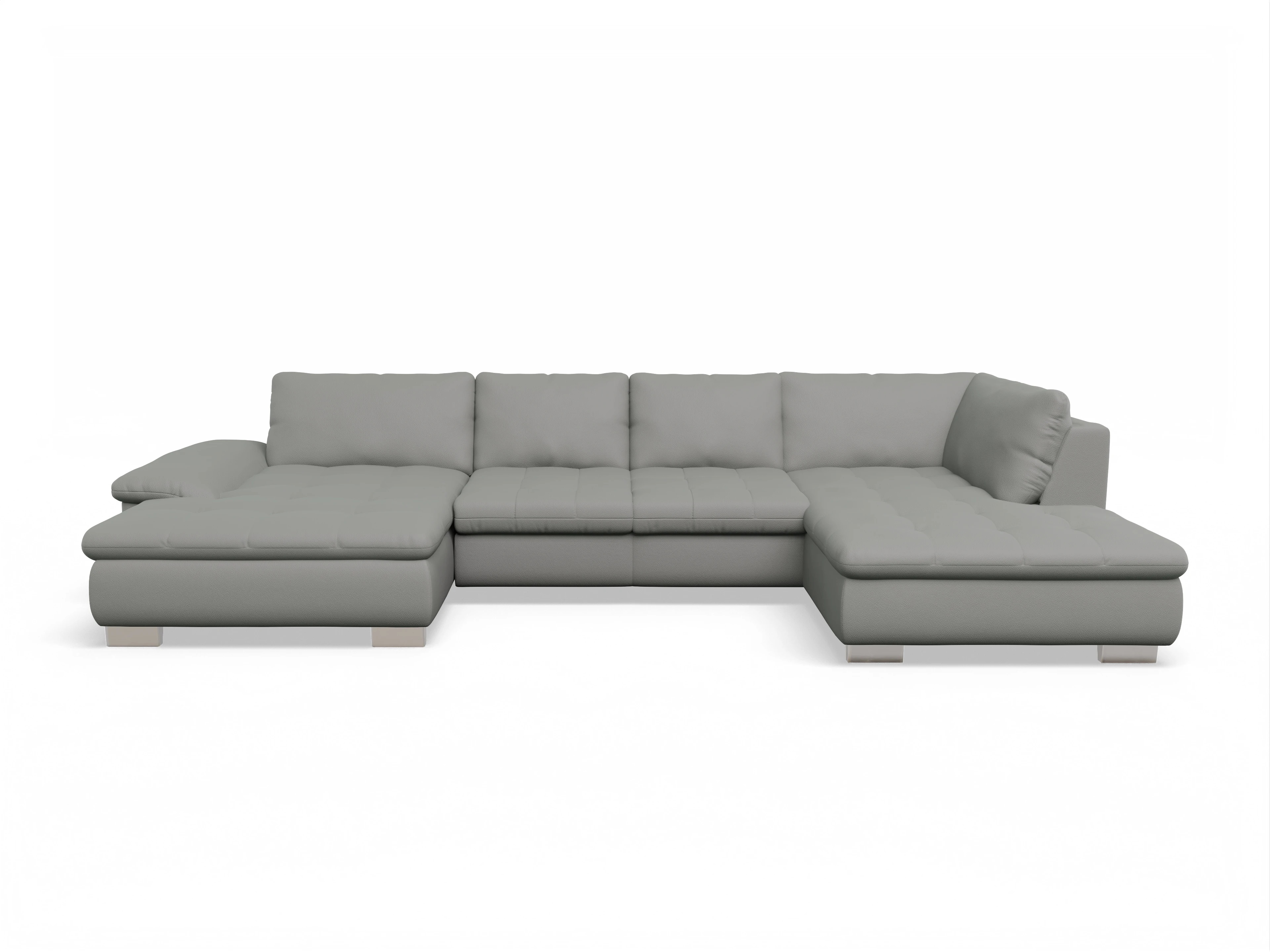 Ansicht des Produktes SC Smart 1007 Wohnlandschaft offen beidseitig in Stoff Grau