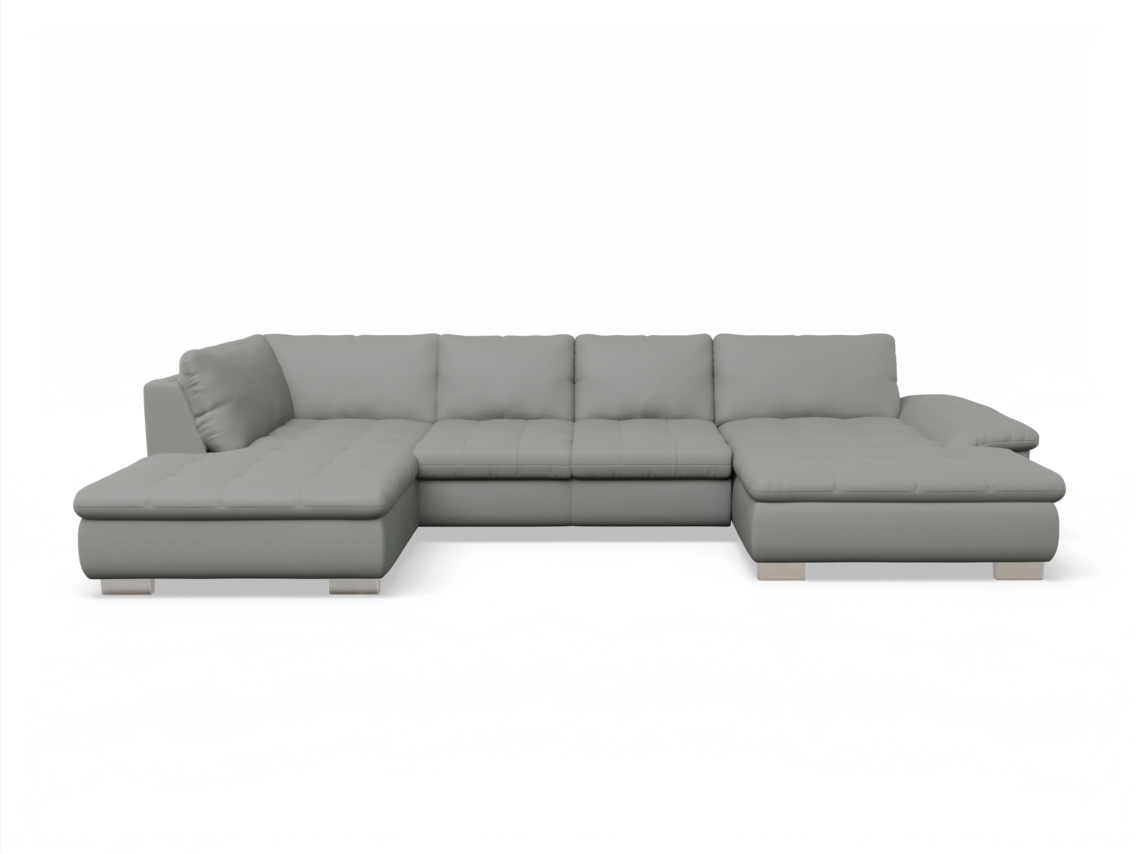 Ansicht des Produktes SC Smart 1007 Wohnlandschaft offen beidseitig in Stoff Grau