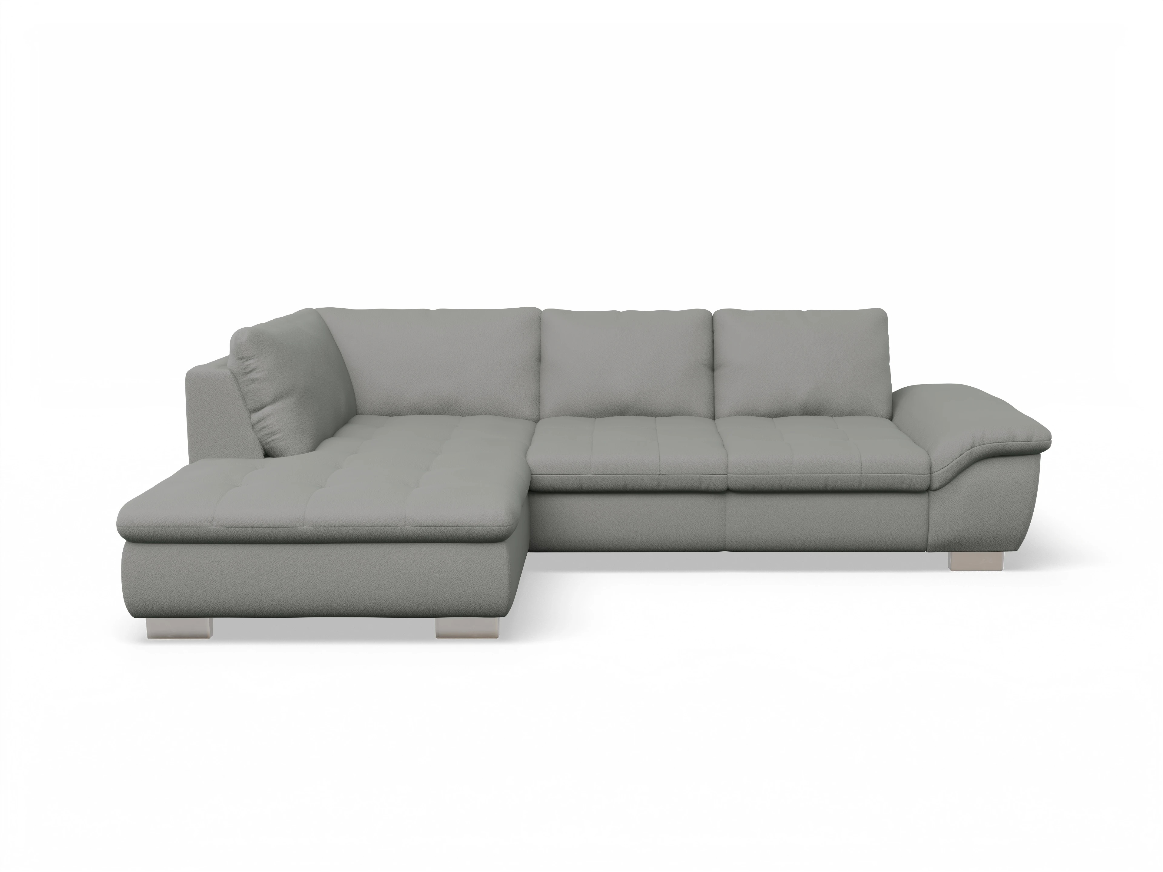 Ansicht des Produktes SC Smart 1007 Ecksofa links Abschluss offen in Stoff Grau