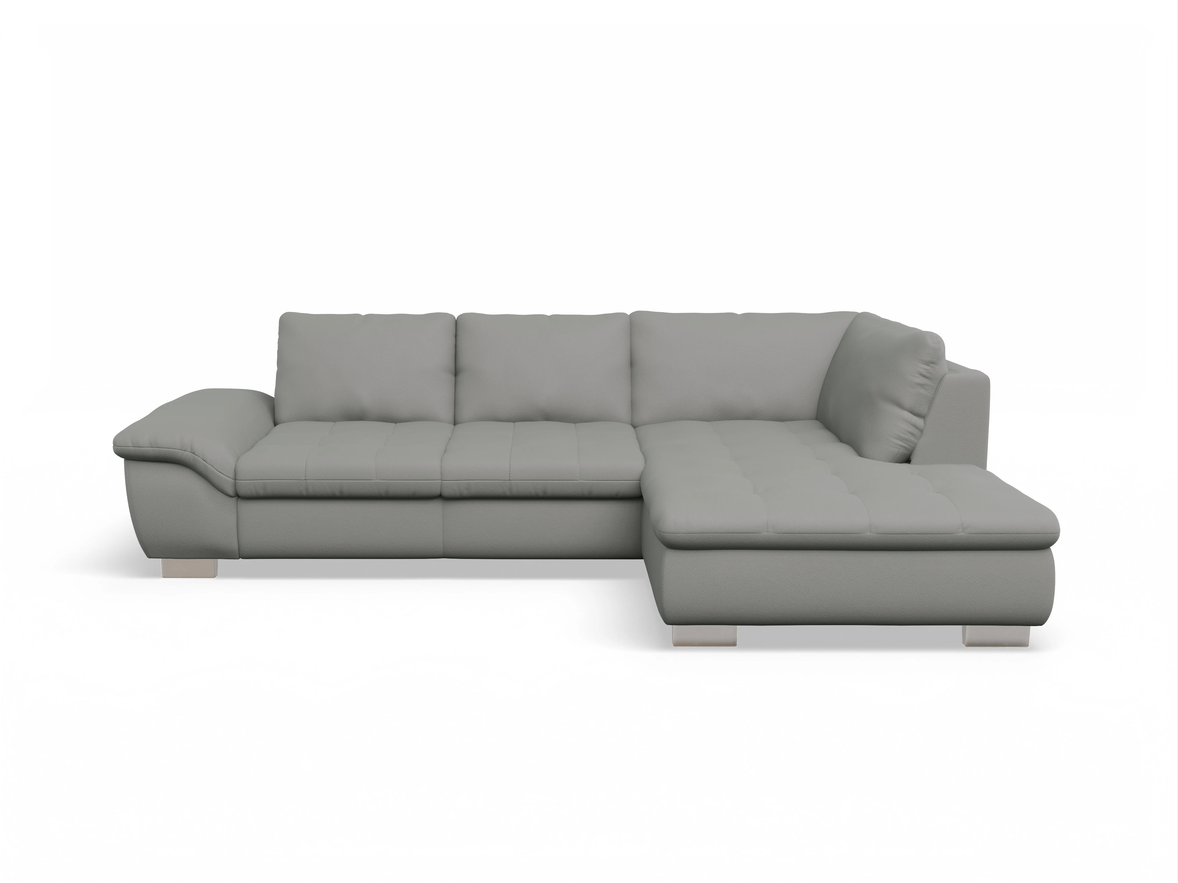Ansicht des Produktes SC Smart 1007 Ecksofa rechts Abschluss offen in Stoff Grau
