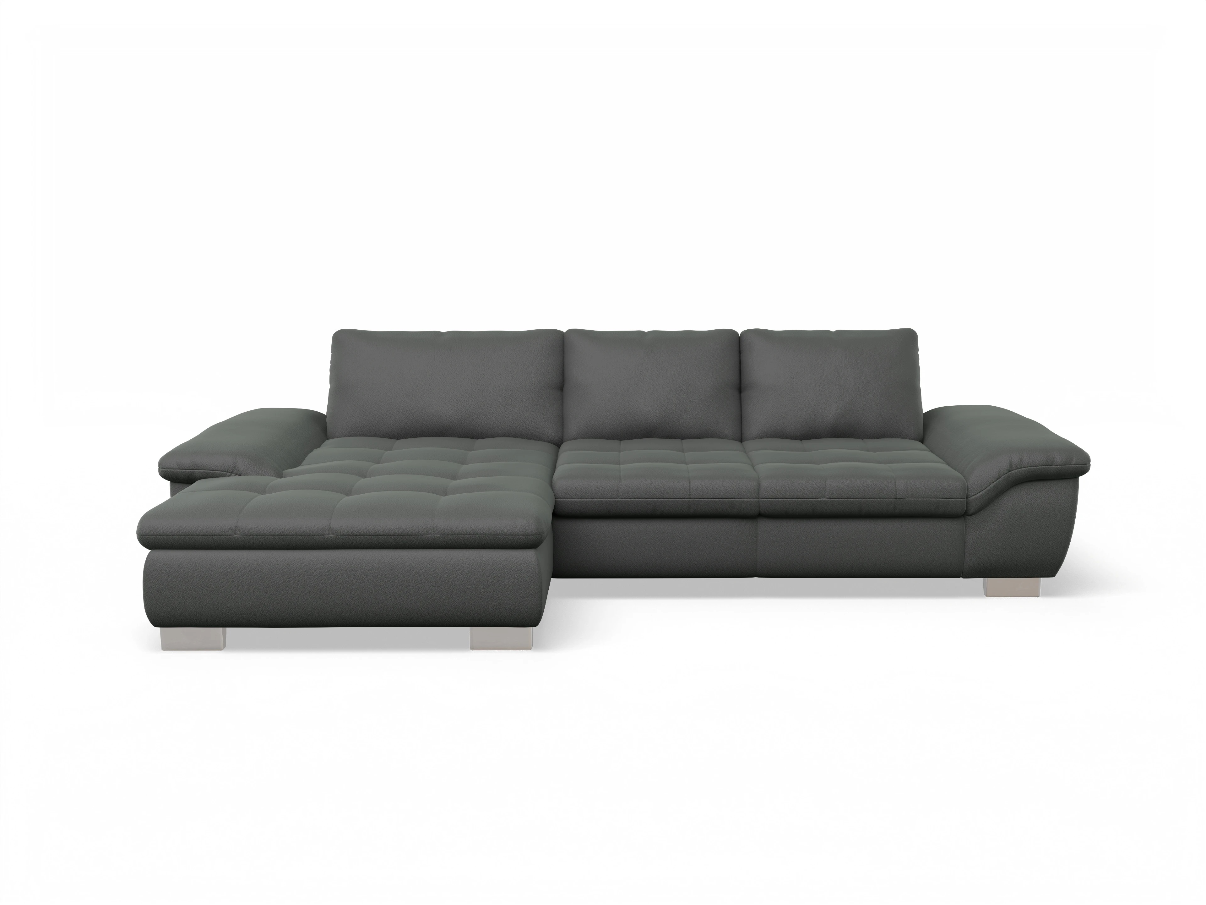 Ansicht des Produktes SC Smart 1007 Ecksofa links Abschluss offen in Stoff Grau