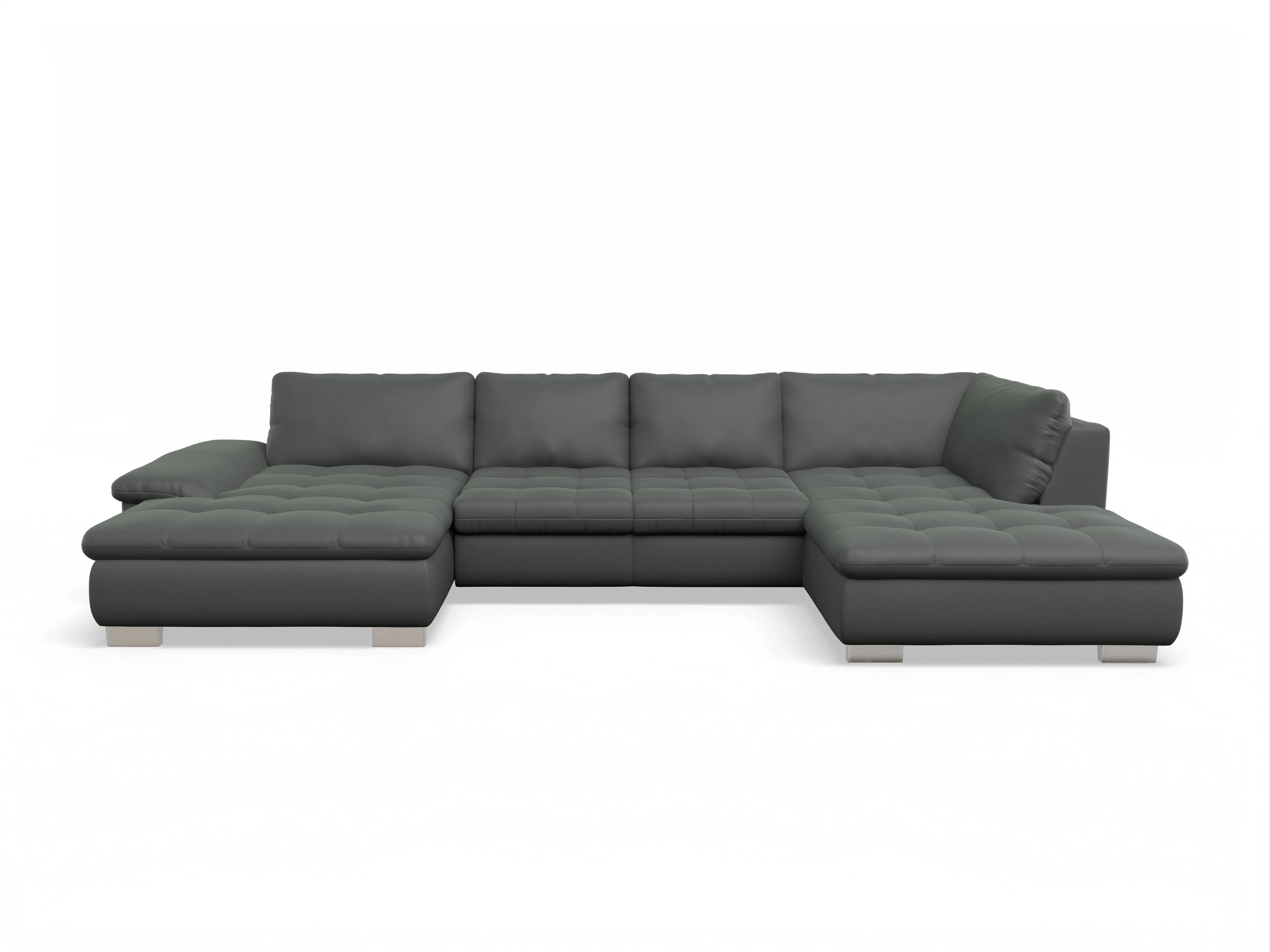 Ansicht des Produktes SC Smart 1007 Wohnlandschaft offen beidseitig in Stoff Grau