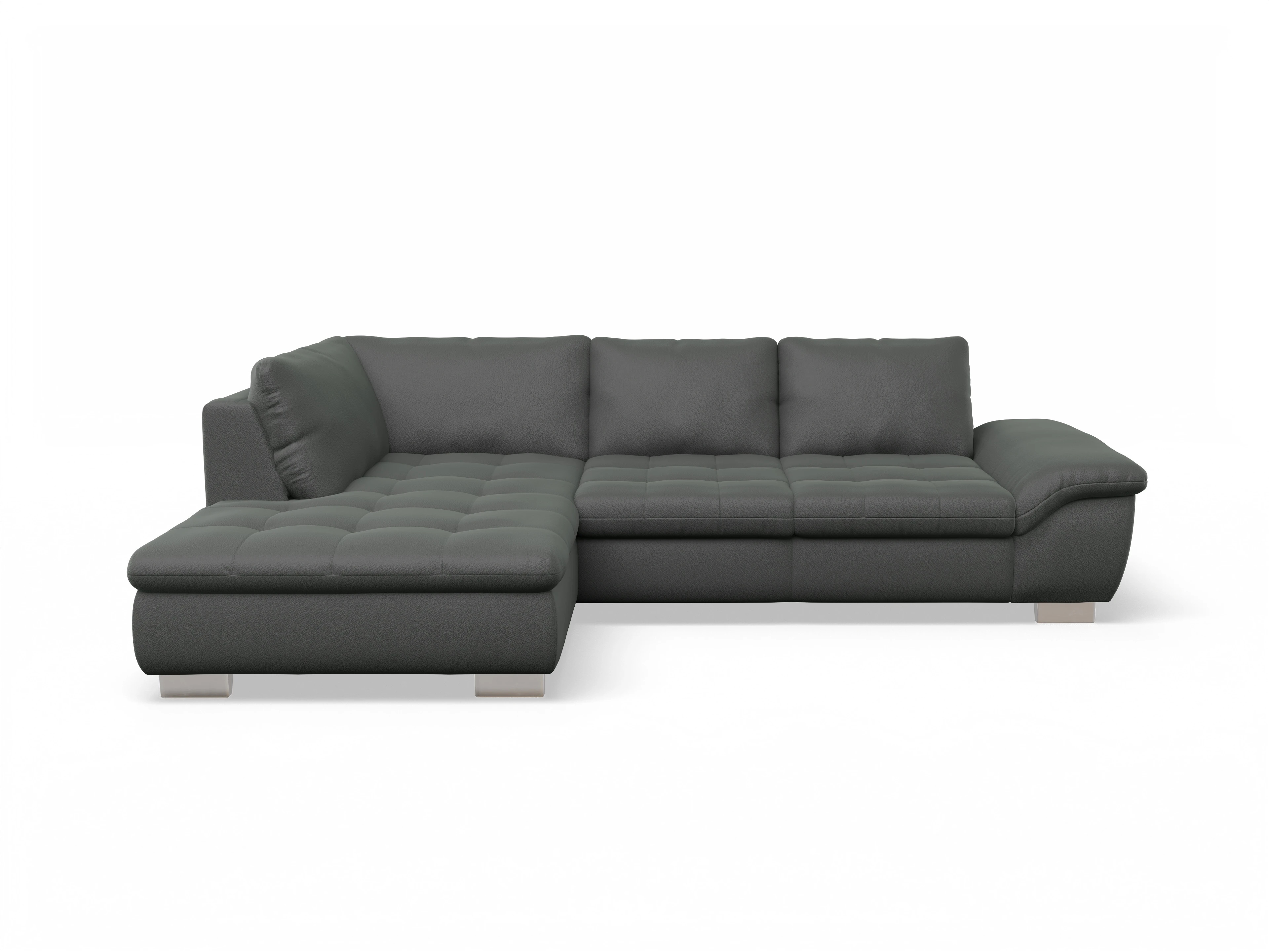 Ansicht des Produktes SC Smart 1007 Ecksofa links Abschluss offen in Stoff Grau